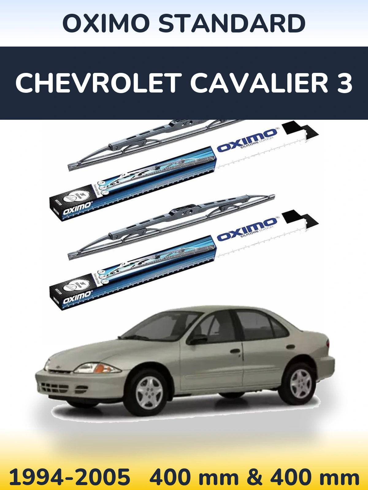Комплект передних дворников Oximo Standard 400 & 400 мм для Chevrolet Cavalier 3 1994-2005