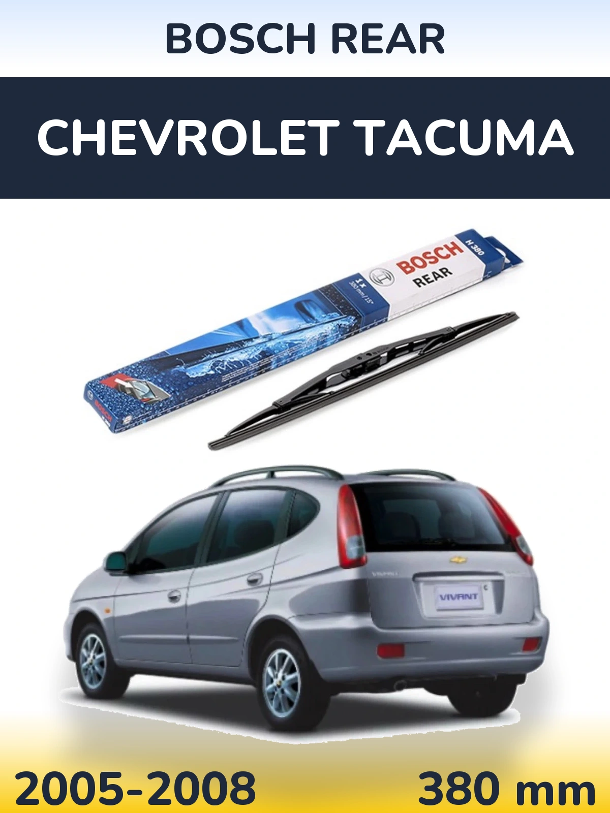 Rear wiper blade BOSCH Rear 380 мм for Chevrolet Tacuma 2005-2008