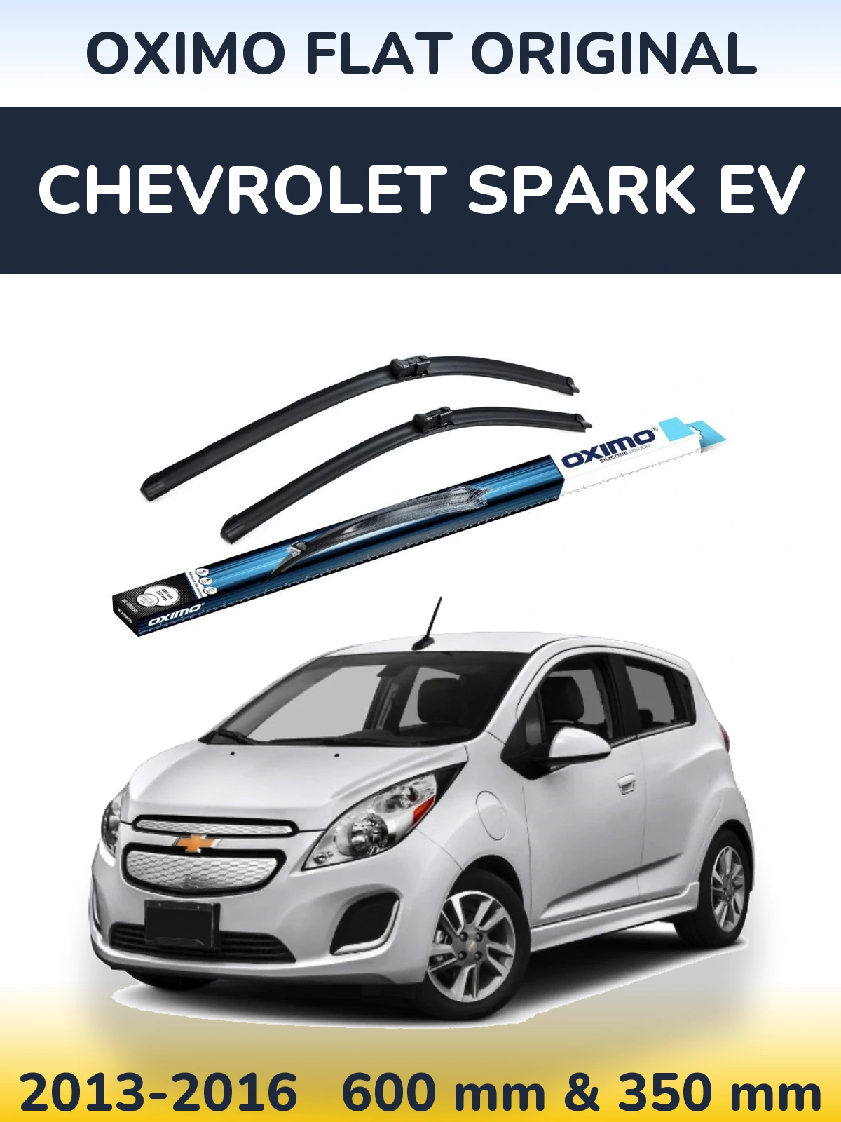 Front wiper blade set Oximo Flat Original 600 & 350 мм for Chevrolet Spark EV 2013-2016