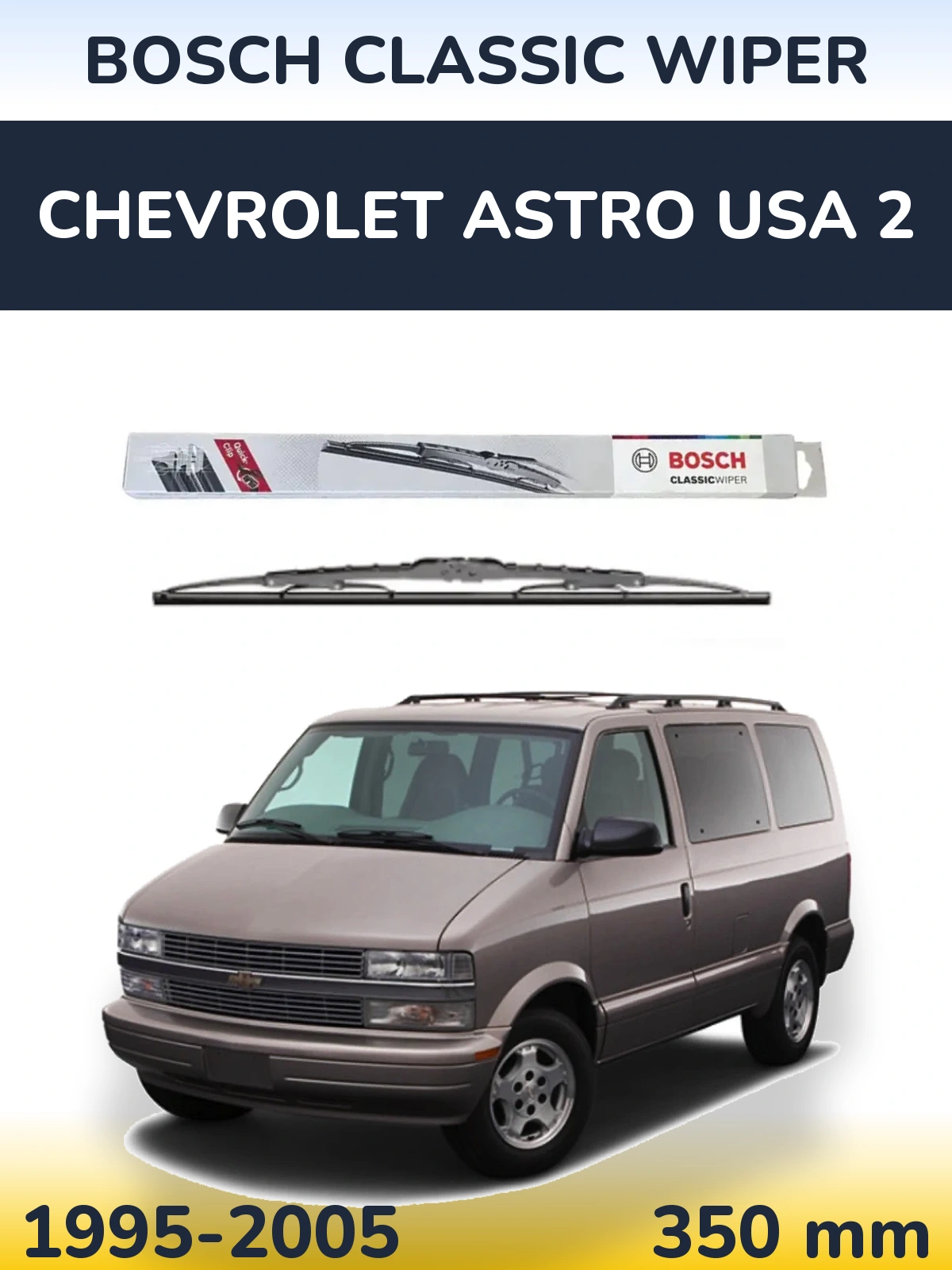 Tylna wycieraczka BOSCH Classic Wiper 340 mm do Chevrolet Astro USA 2 1995-2005
