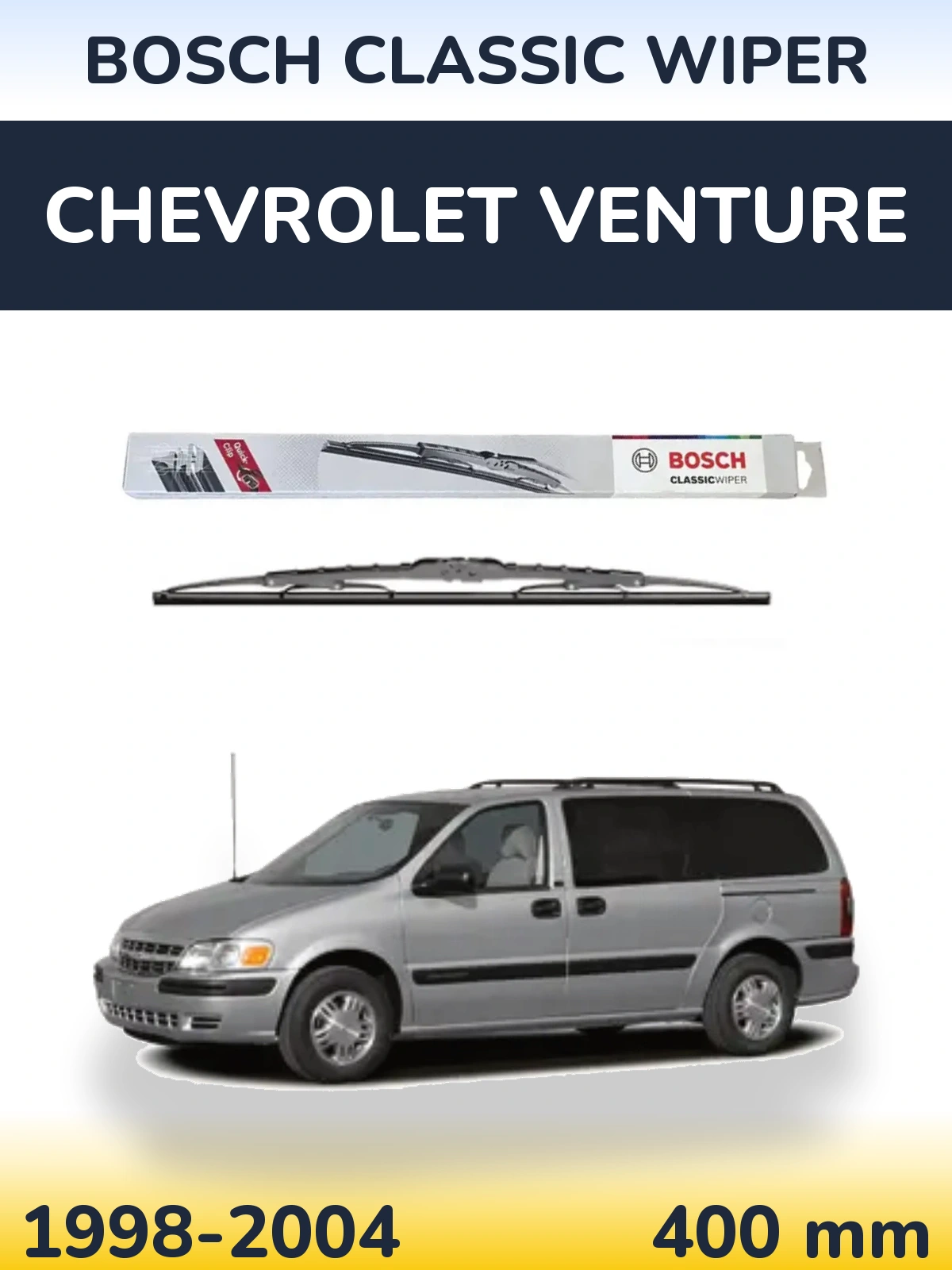 Rear wiper blade BOSCH Classic Wiper 400 мм for Chevrolet Venture 1998-2004