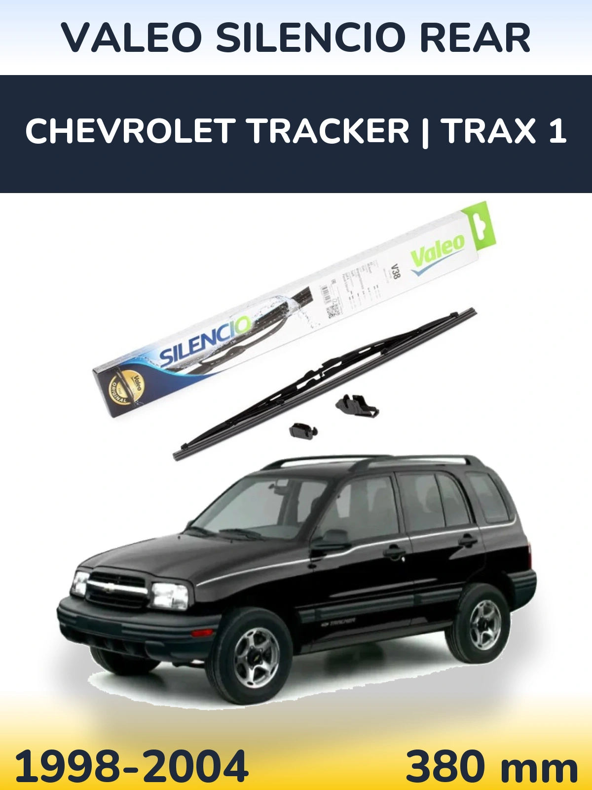 Rear wiper blade Valeo Silencio Rear 380 mm for Chevrolet Tracker | Trax 1 1998-2004