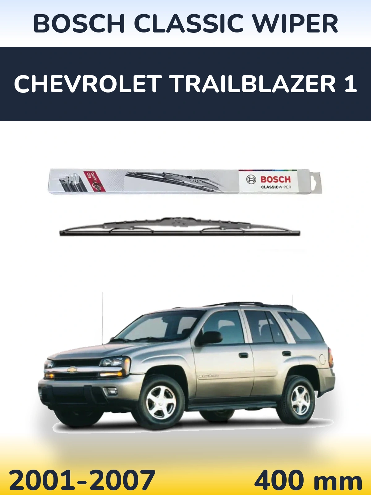 Tylna wycieraczka BOSCH Classic Wiper 400 mm do Chevrolet TrailBlazer 1 2001-2007