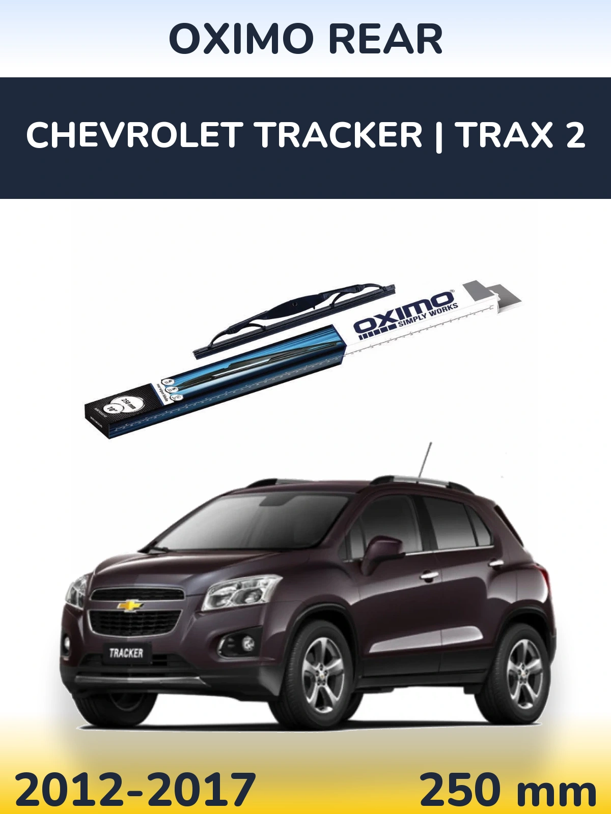 Rear wiper blade Oximo Rear 250 мм for Chevrolet Tracker | Trax 2 2012-2017