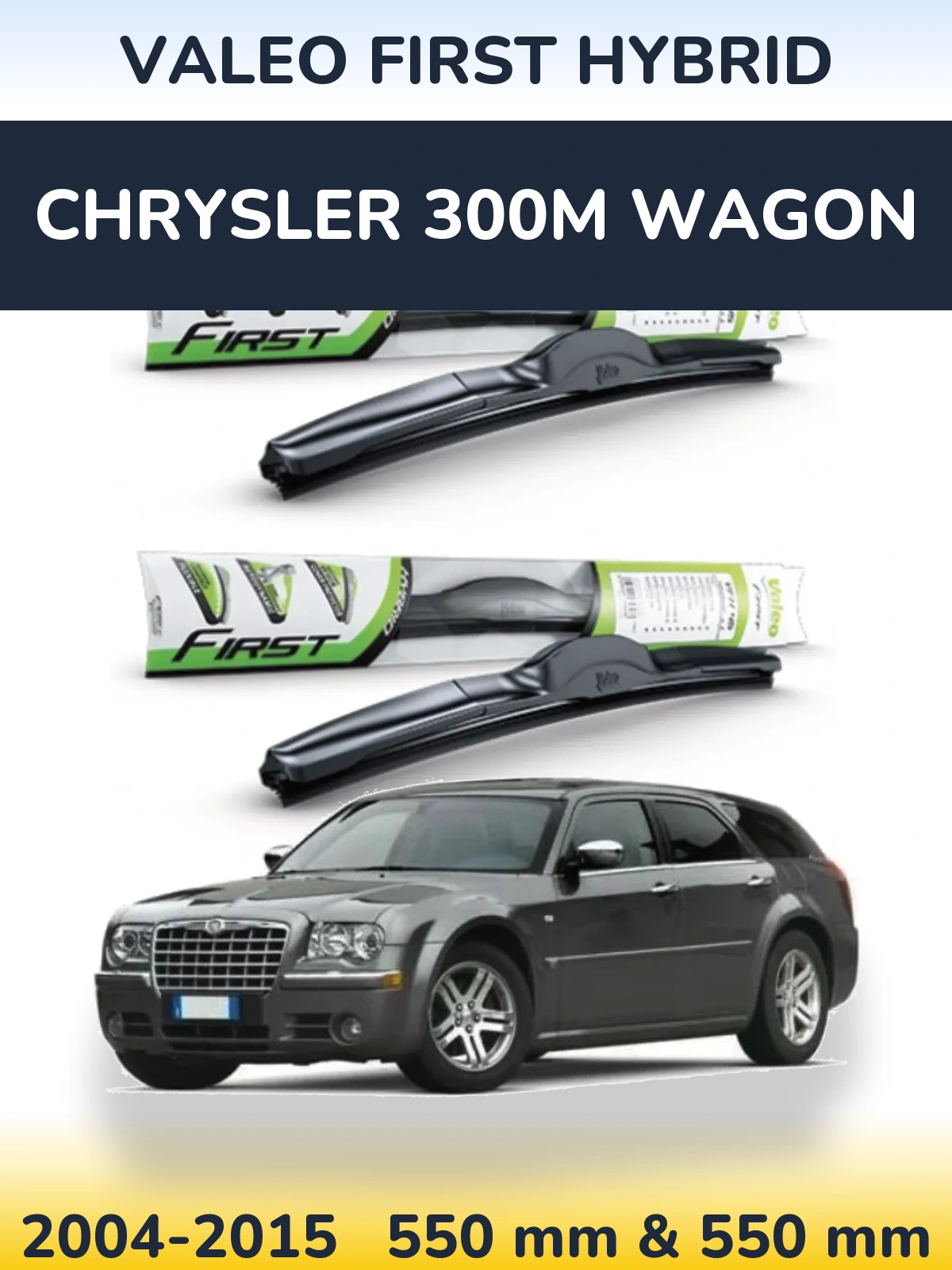 Комплект передних дворников Valeo First Hybrid 550 & 550 мм для Chrysler 300M Wagon 2004-2015