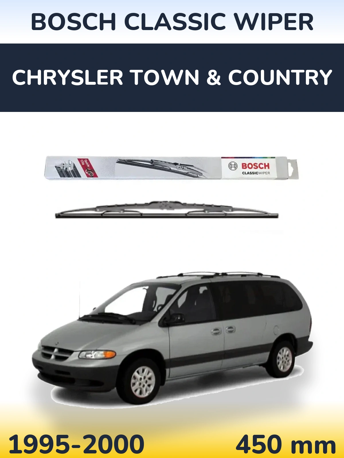 Задний дворник BOSCH Classic Wiper 450 мм для Chrysler Town & Country 1995-2000
