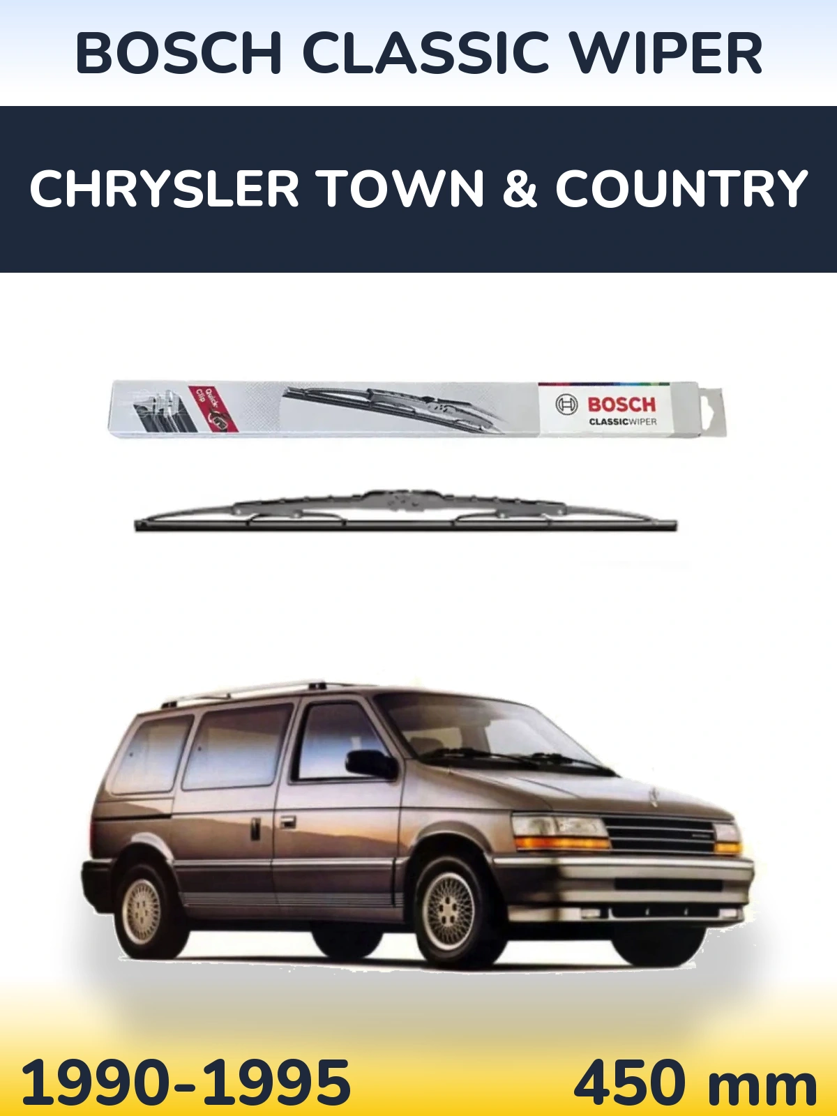 Tylna wycieraczka BOSCH Classic Wiper 450 mm do Chrysler Town & Country 1990-1995