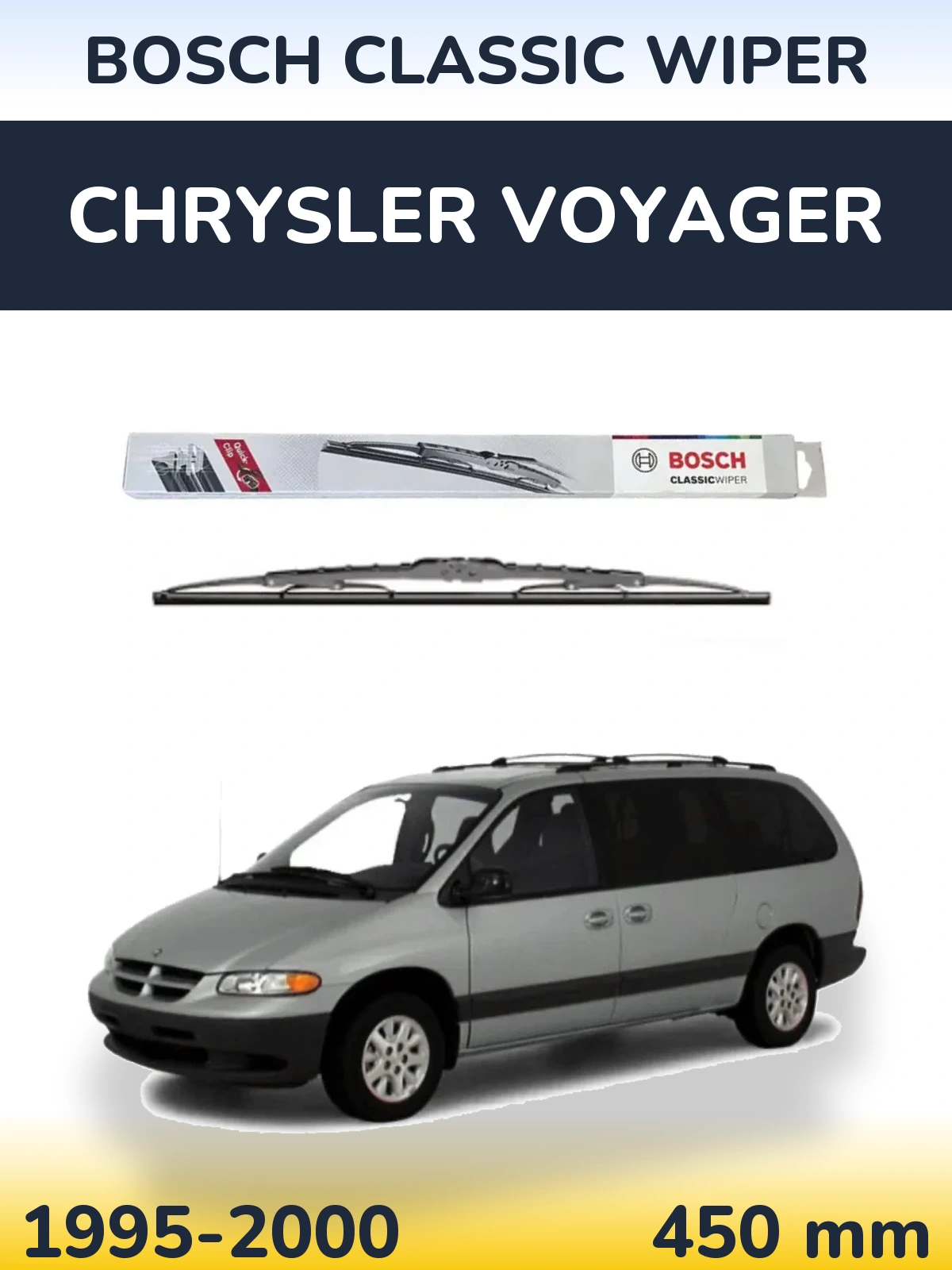 Rear wiper blade BOSCH Classic Wiper 450 мм for Chrysler Voyager 1995-2000