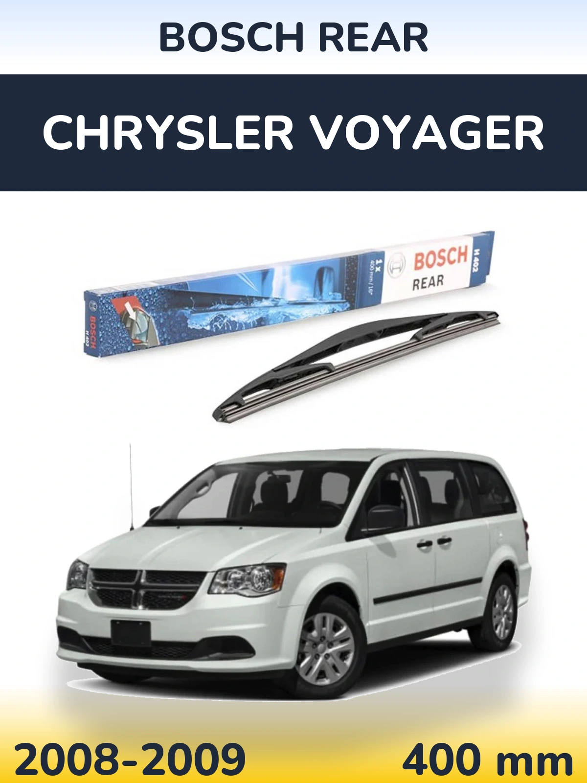 Tylna wycieraczka BOSCH Rear 400 mm do Chrysler Voyager 2008-2009