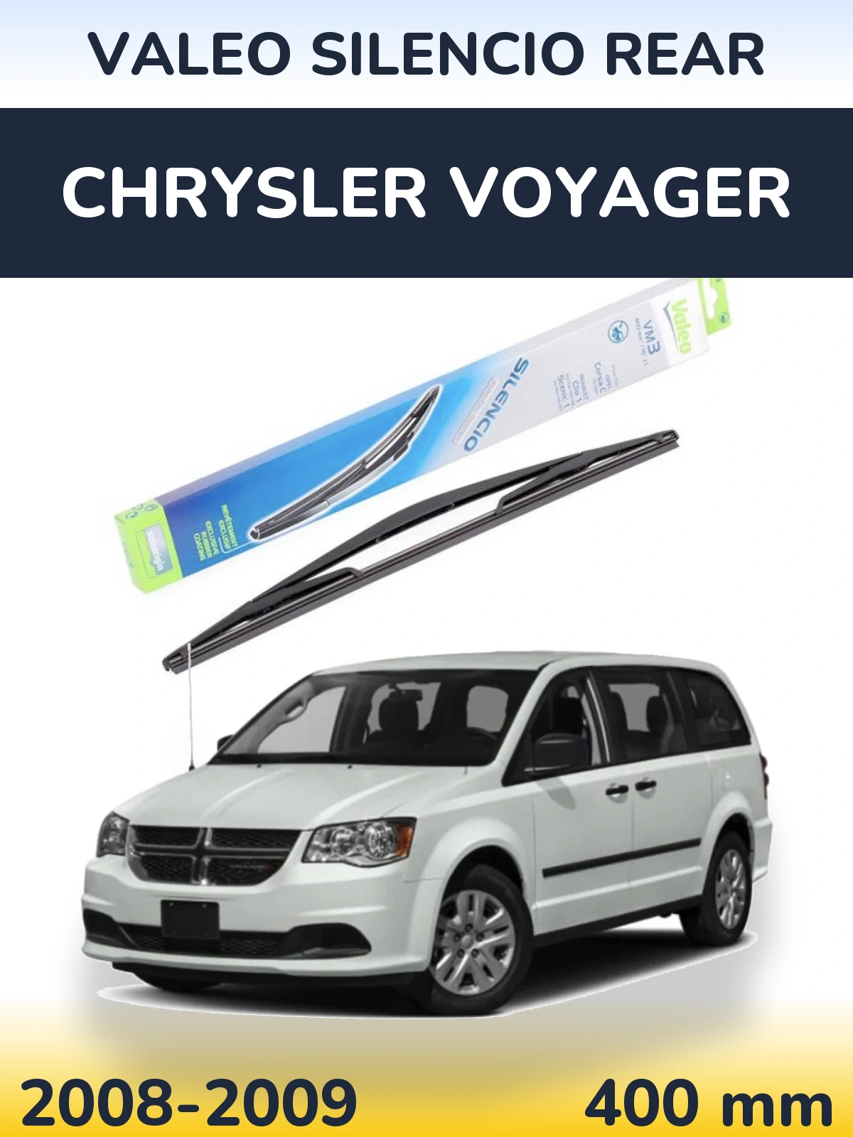 Задня щітка Valeo Silencio Rear 400 мм для Chrysler Voyager 2008-2009