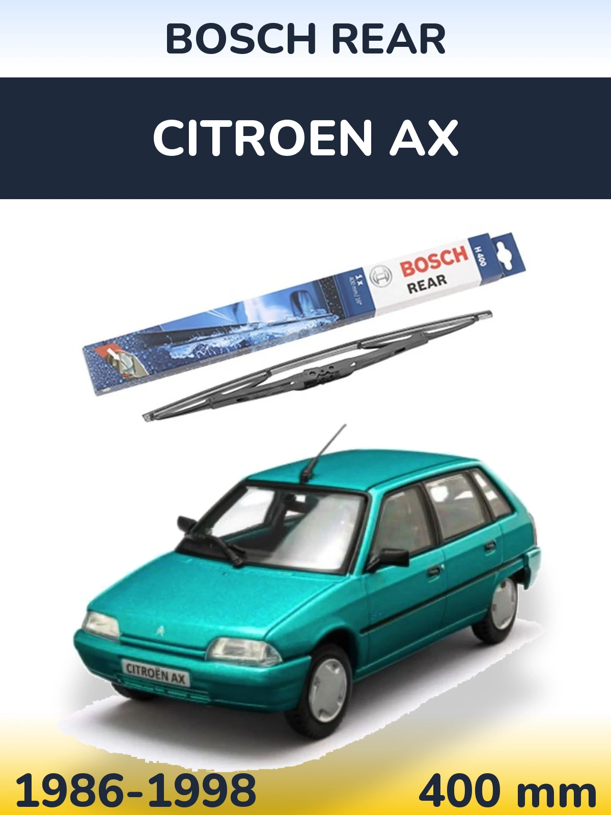 Rear wiper blade BOSCH Rear 400 мм for Citroen AX 1986-1998