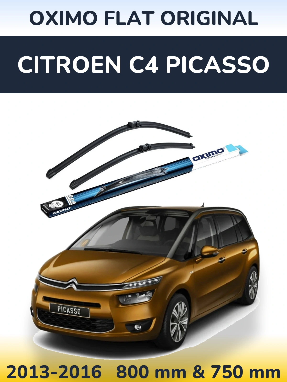 Komplet przednich wycieraczek Oximo Flat Original 800 & 750 mm do Citroen C4 Picasso 2013-2016