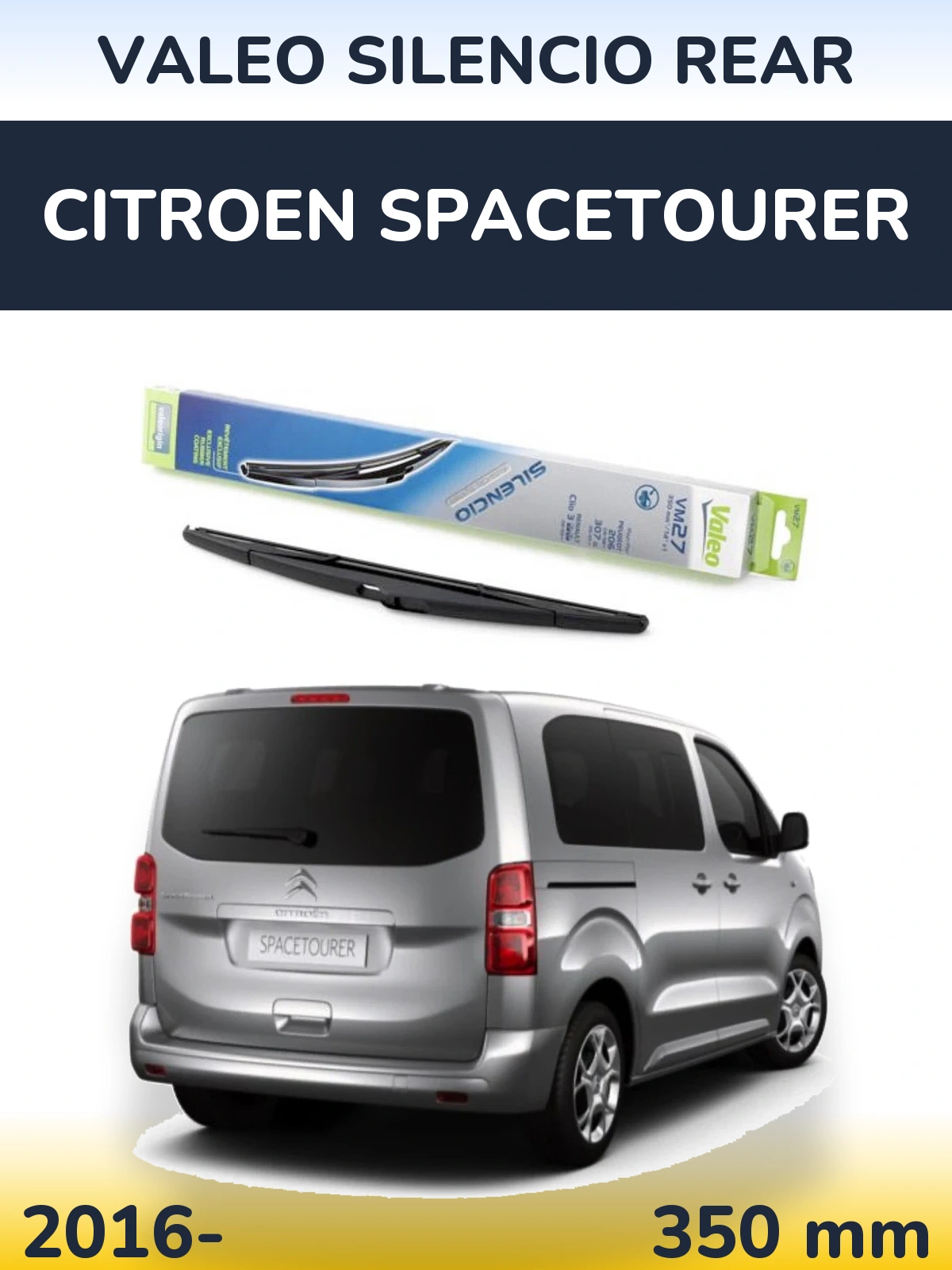 Rear wiper blade Valeo Silencio Rear 350 мм for Citroen SpaceTourer 2016-2026