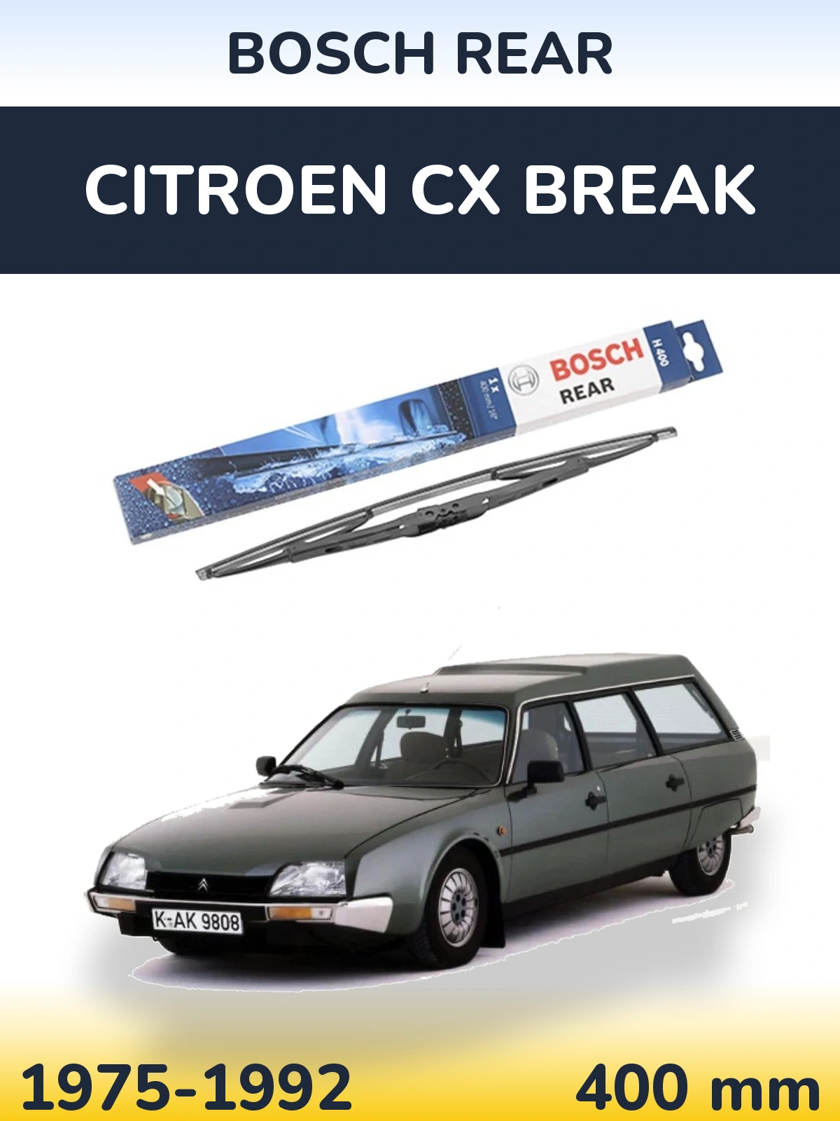 Задня щітка BOSCH Rear 400 мм для Citroen CX Break 1975-1992