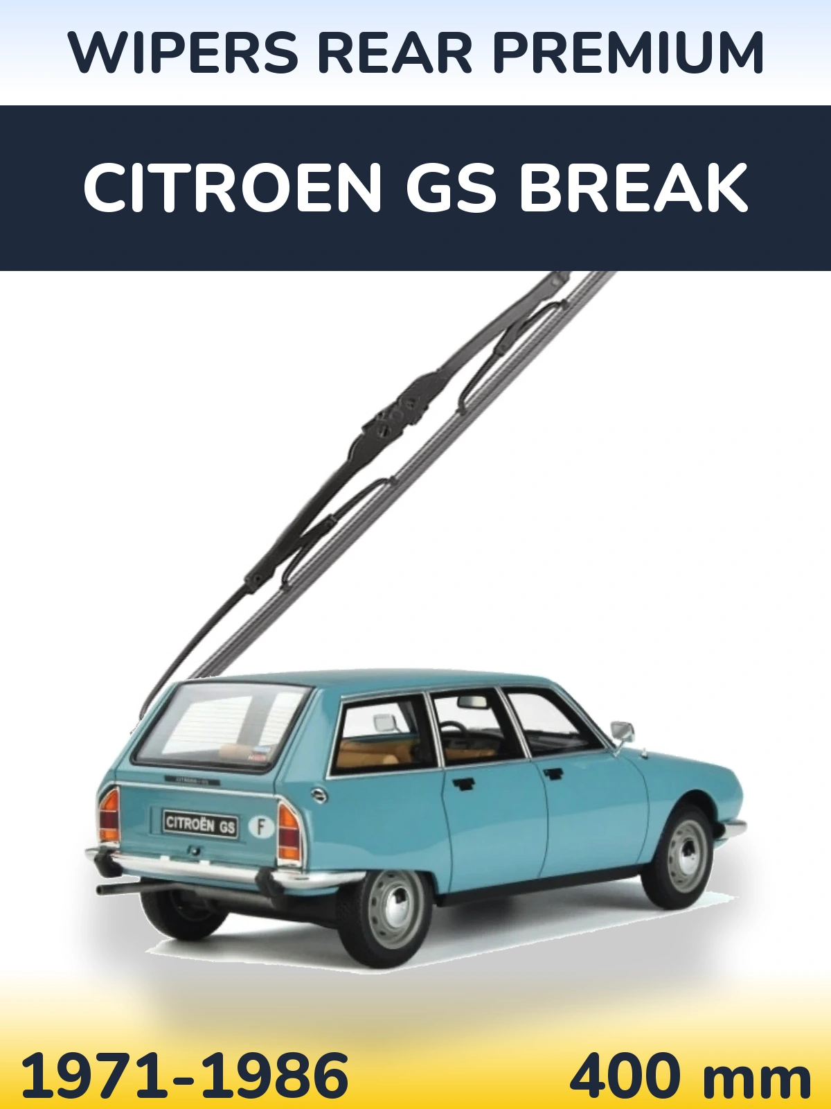 Задня щітка WIPERS REAR PREMIUM 400 мм для Citroen GS Break 1971-1986