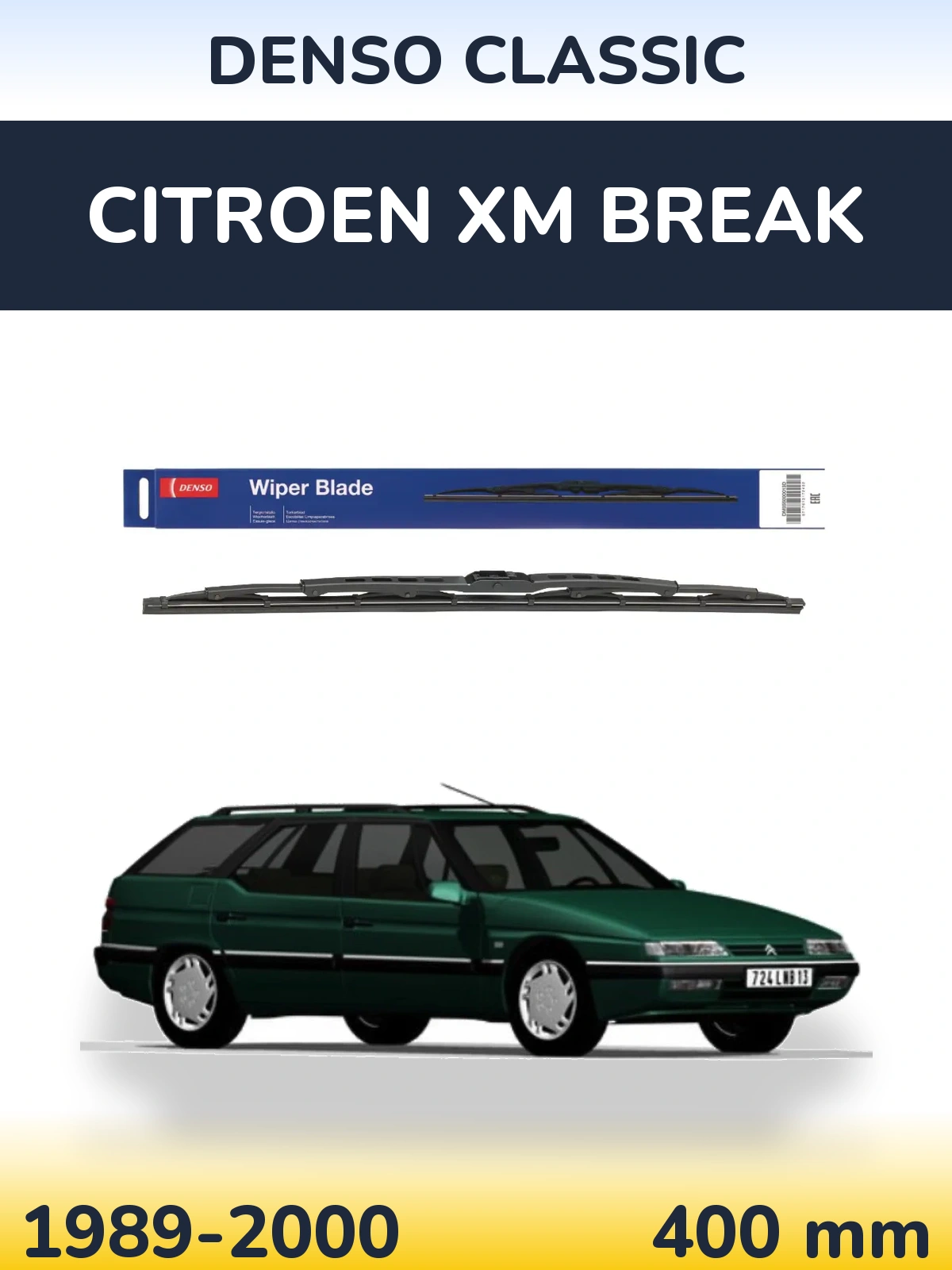 Задний дворник Denso Classic 400 мм для Citroen XM Break 1989-2000
