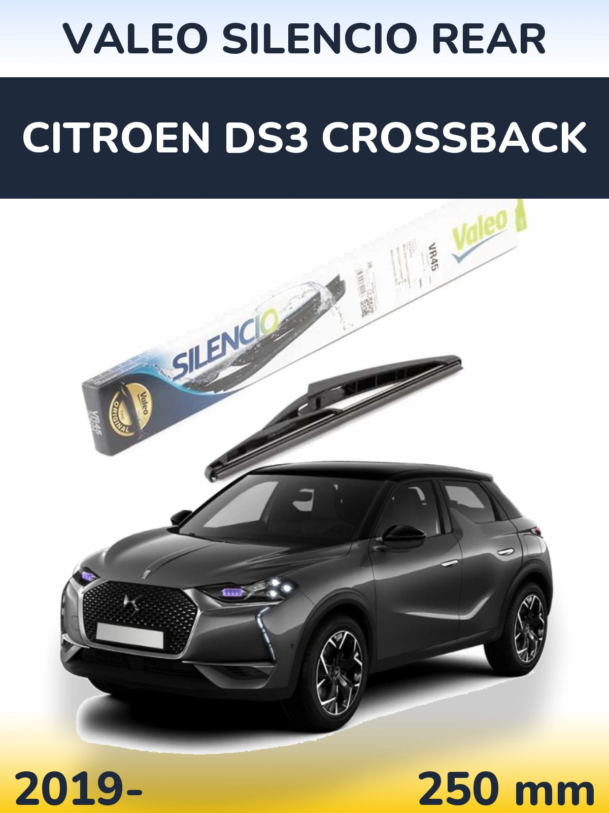 Tylna wycieraczka Valeo Silencio Rear 240 mm do Citroen DS3 Crossback 2019-2026