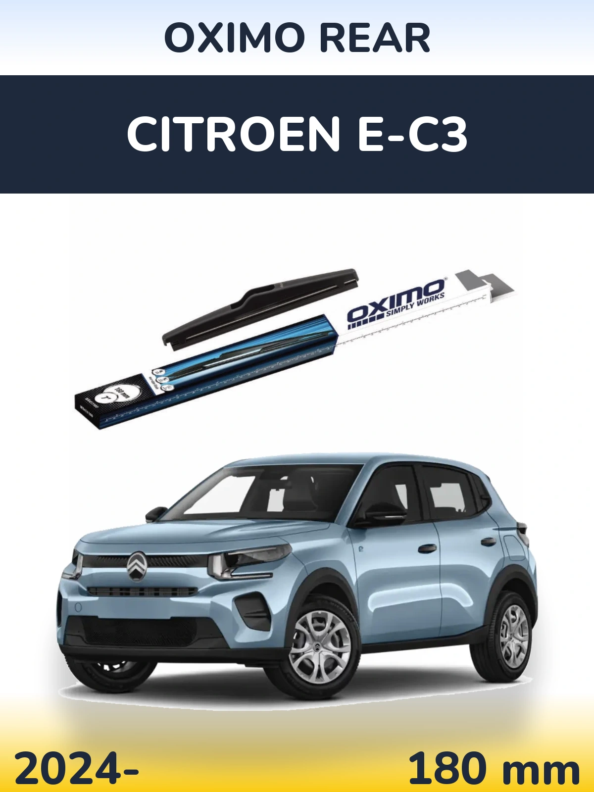 Задня щітка Oximo Rear 180 мм для Citroen e-C3 2024-2026