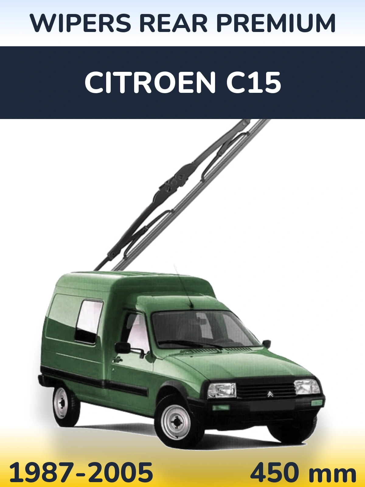 Tylna wycieraczka WIPERS REAR PREMIUM 450 mm do Citroen C15 1987-2005