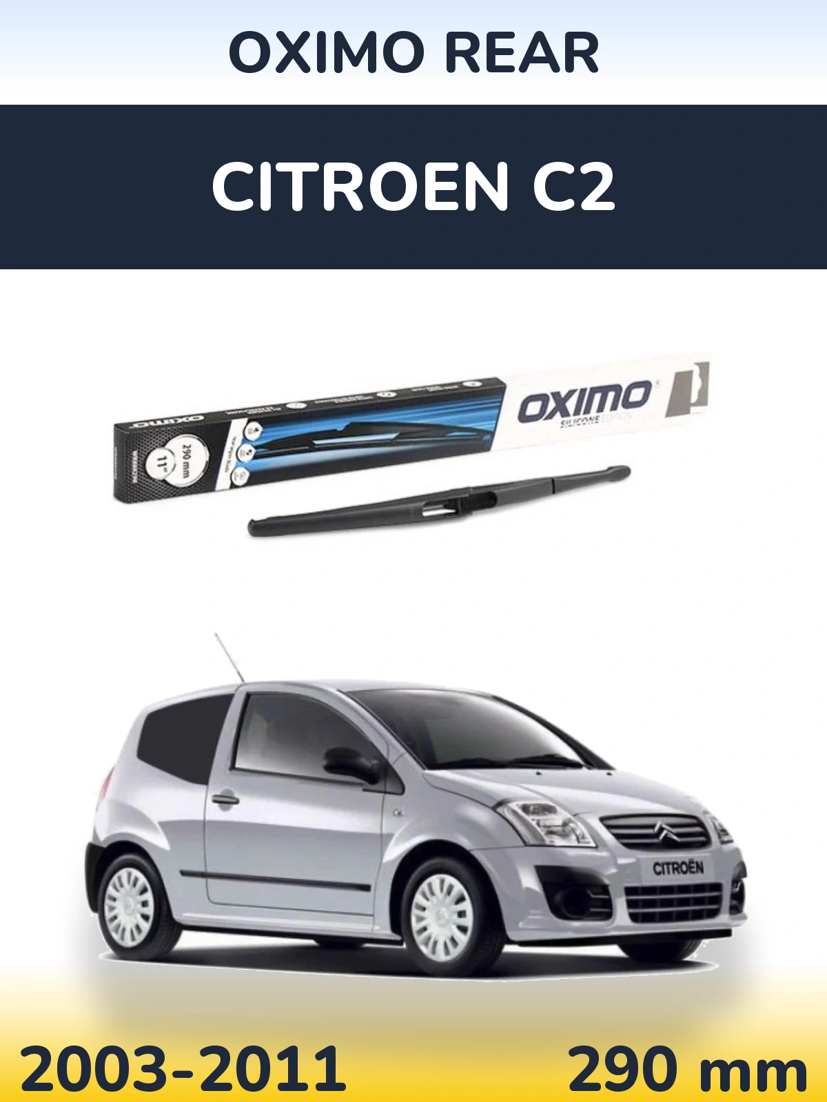 Rear wiper blade Oximo Rear 290 мм for Citroen C2 2003-2011
