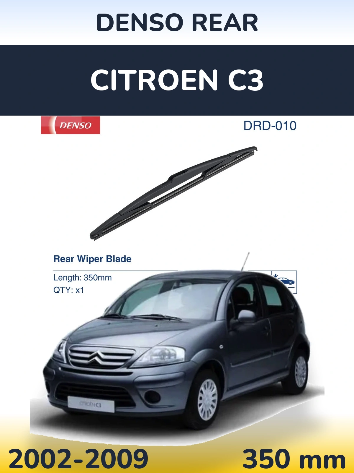 Tylna wycieraczka Denso Rear 350 mm do Citroen C3 2002-2009