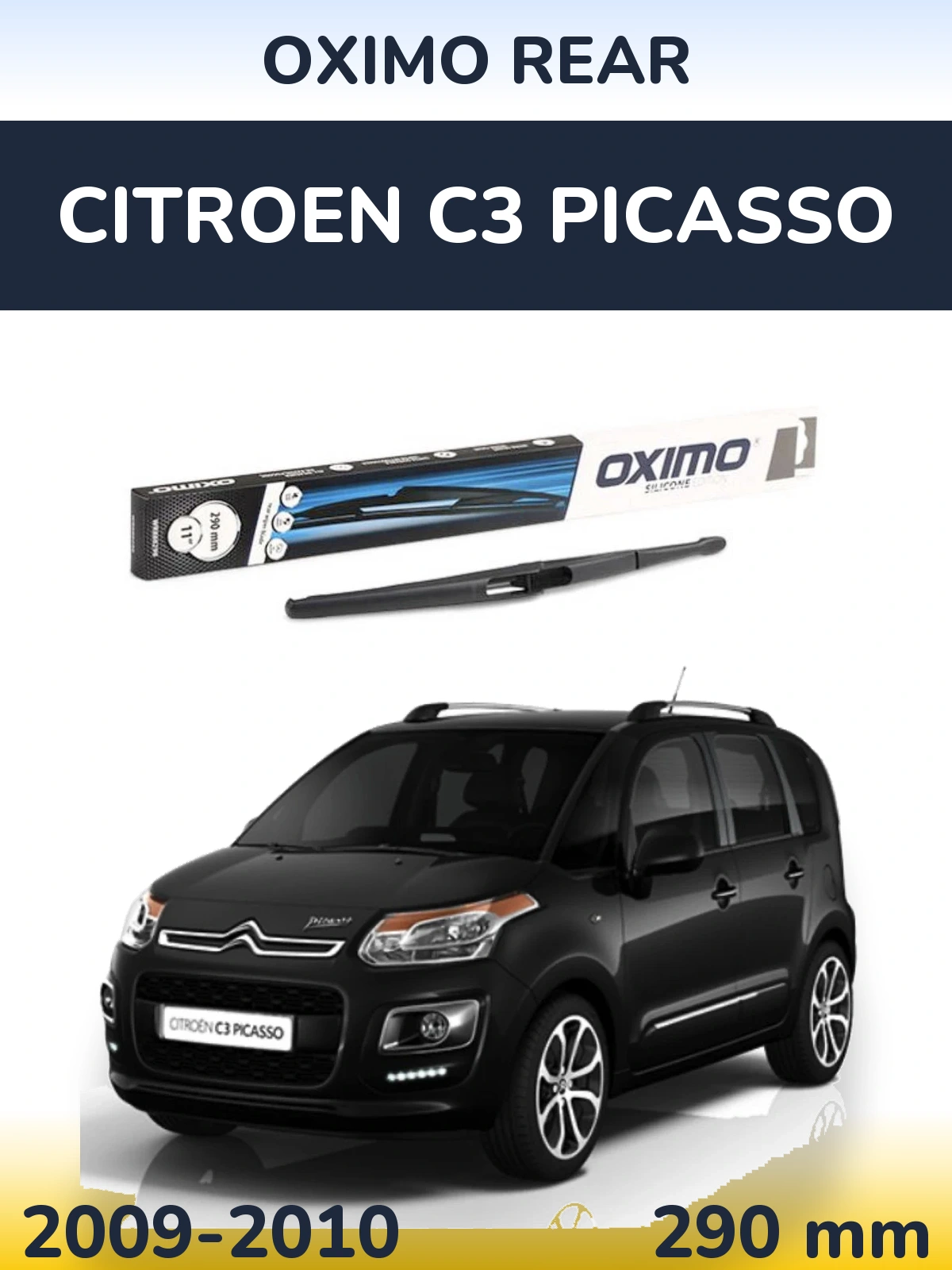 Rear wiper blade Oximo Rear 290 мм for Citroen C3 Picasso 2009-2010