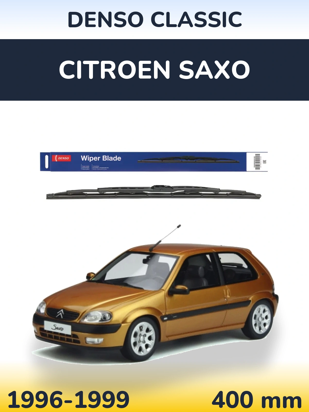 Tylna wycieraczka Denso Classic 400 mm do Citroen Saxo 1996-1999