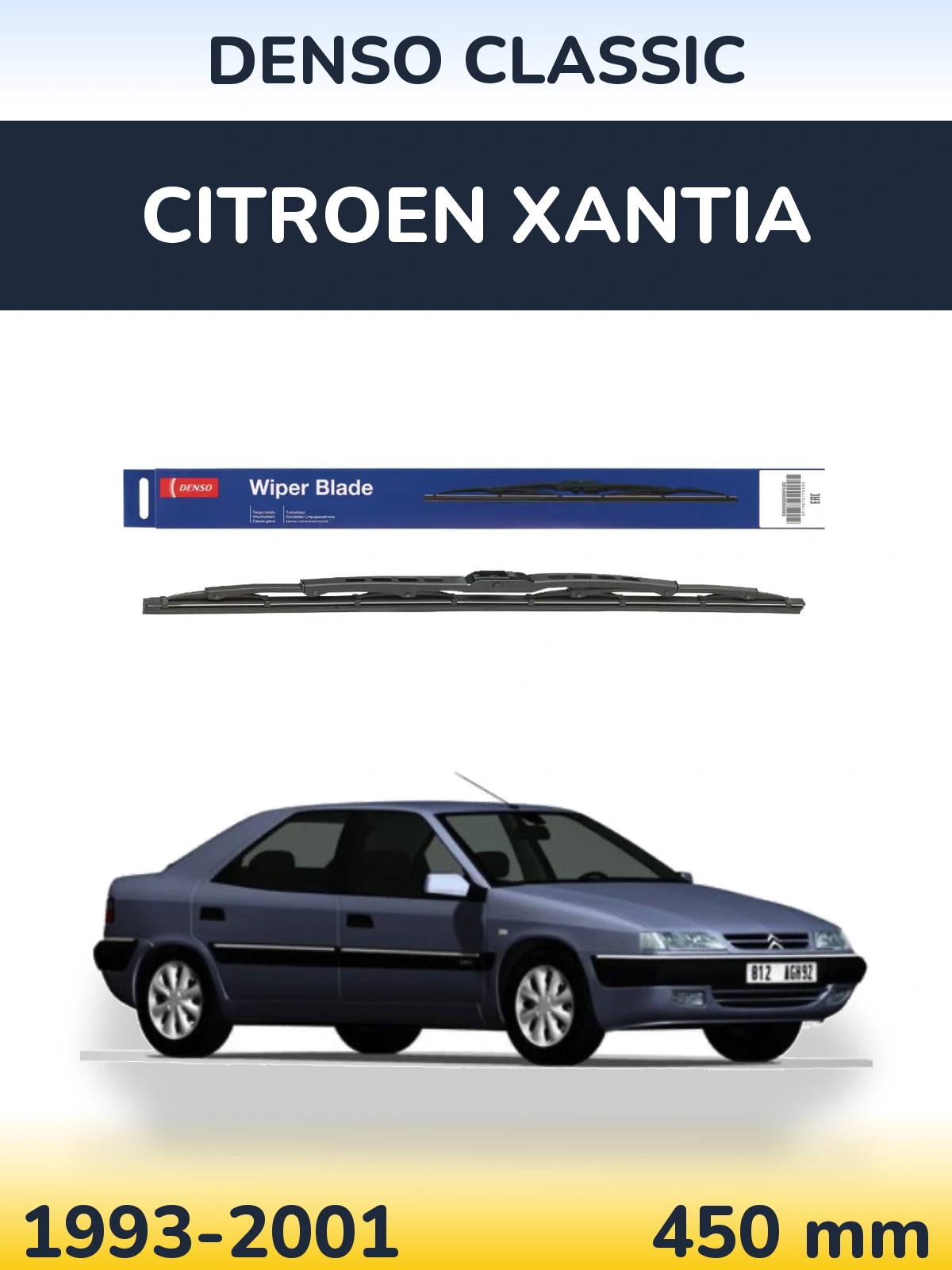 Rear wiper blade Denso Classic 450 мм for Citroen Xantia 1993-2001