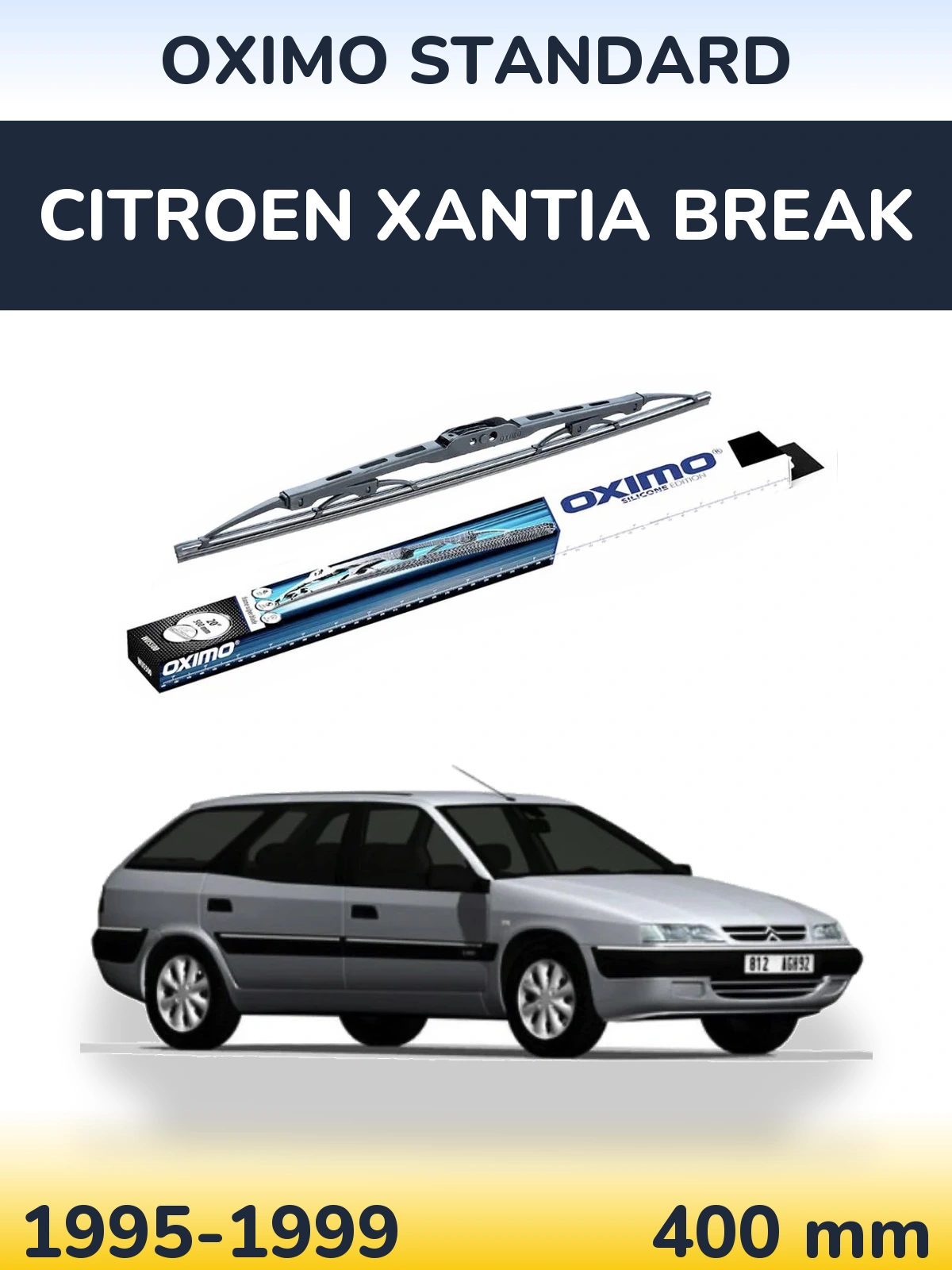 Задний дворник Oximo Standard 400 мм для Citroen Xantia Break 1995-1999