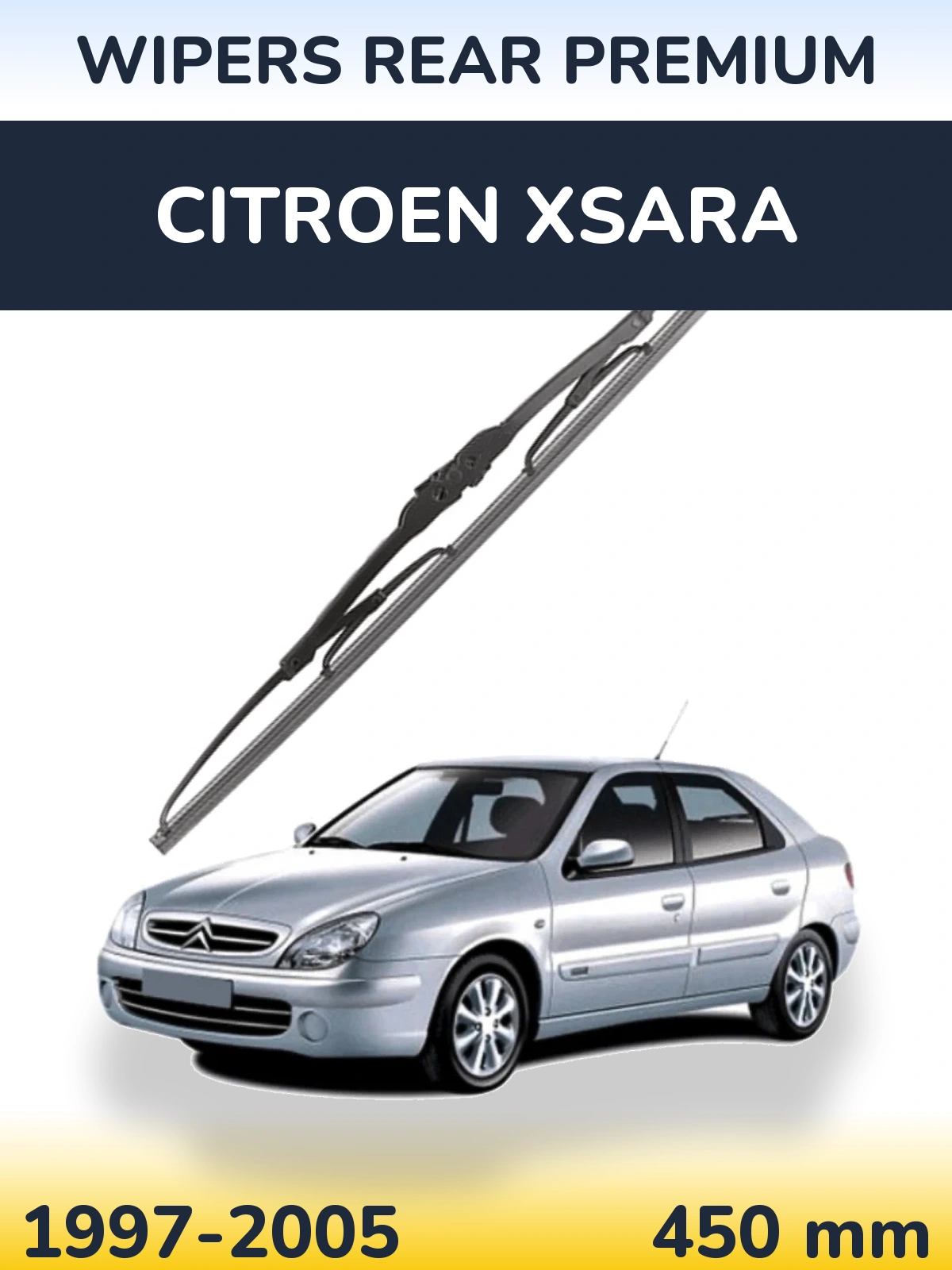 Rear wiper blade WIPERS REAR PREMIUM 450 mm for Citroen Xsara 1997-2005