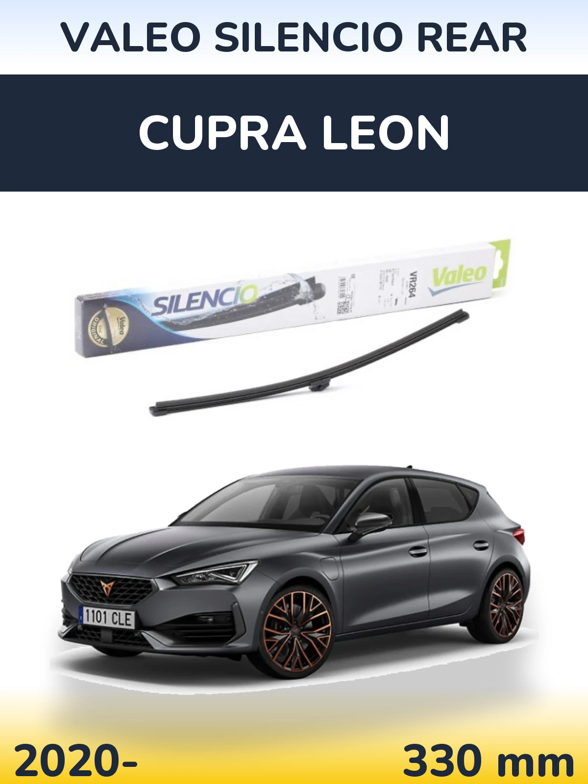 Rear wiper blade Valeo Silencio Rear 320 mm for Cupra Leon 2020-2026