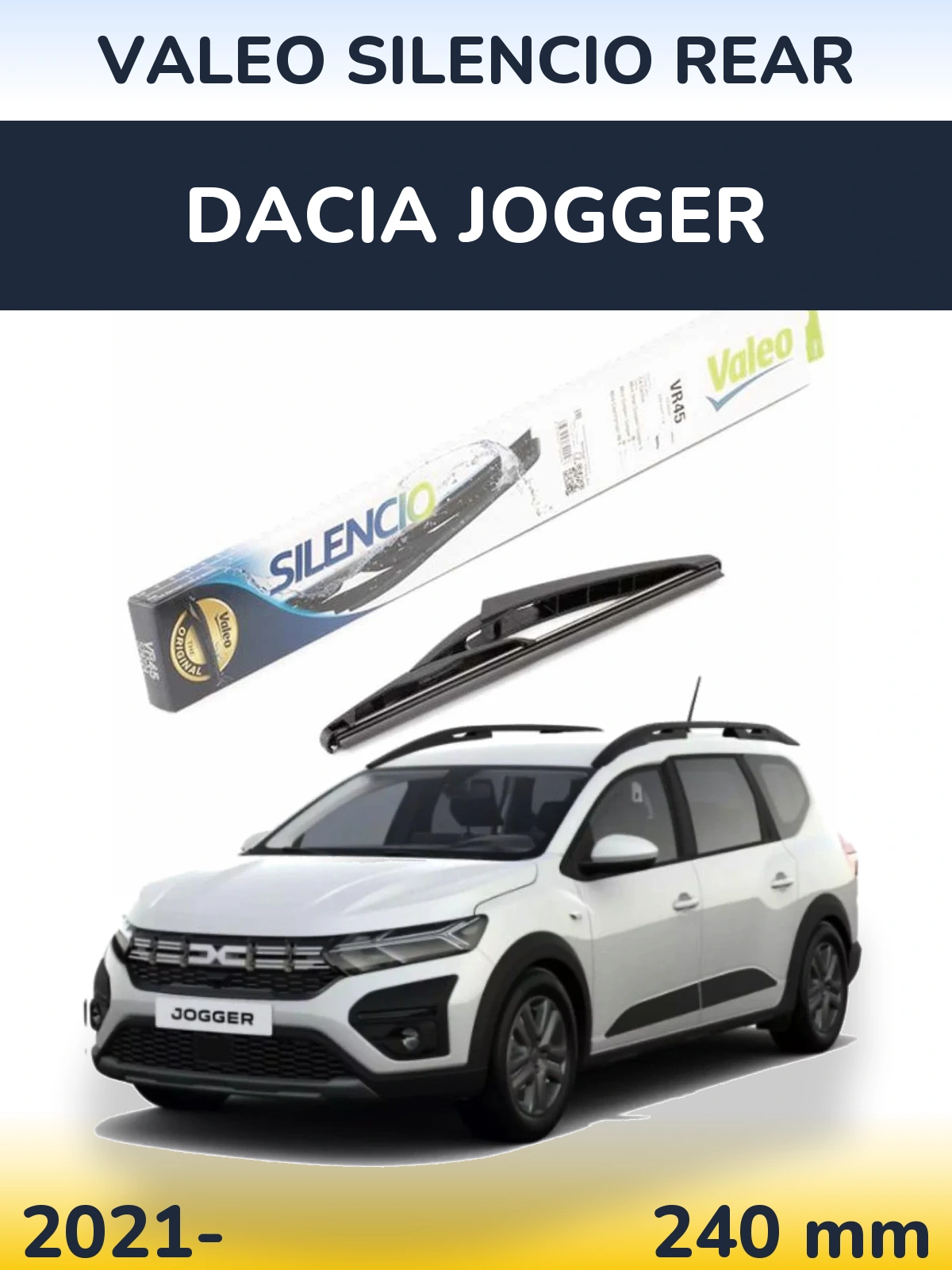 Задний дворник Valeo Silencio Rear 240 мм для Dacia Jogger 2021-2026