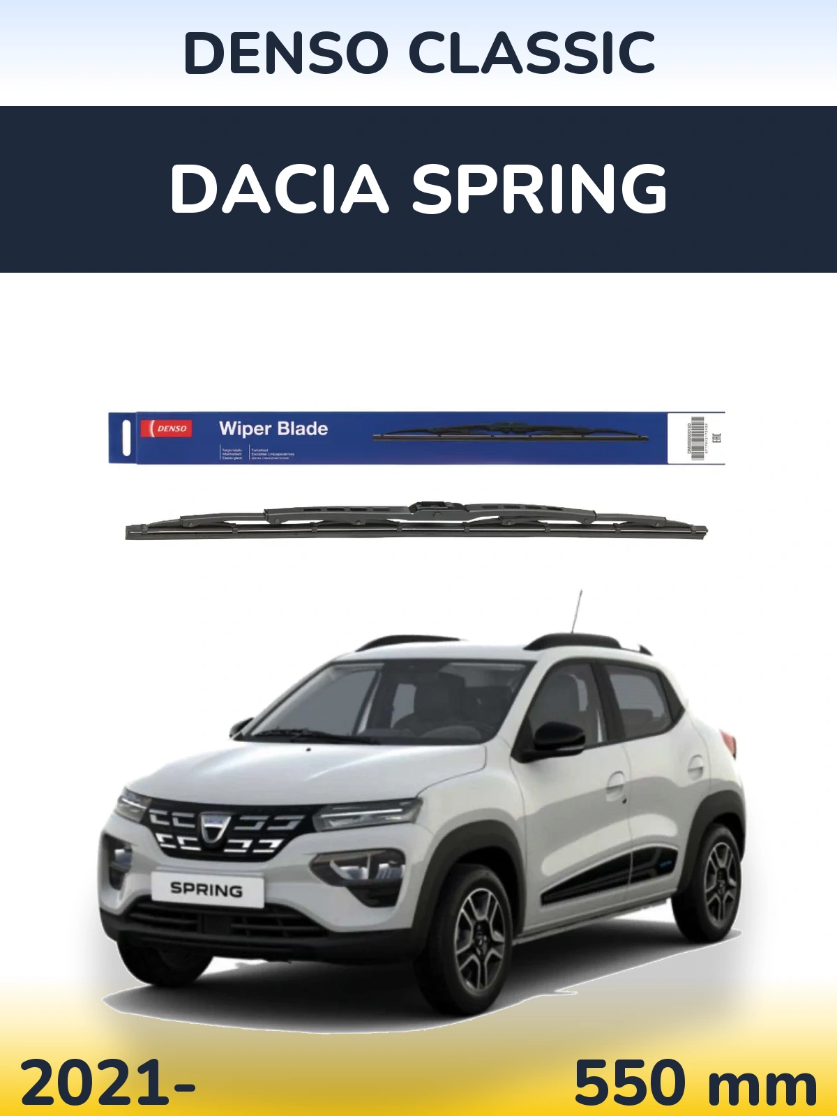 Przednia wycieraczka Denso Classic 550 mm do Dacia Spring 2021-2026
