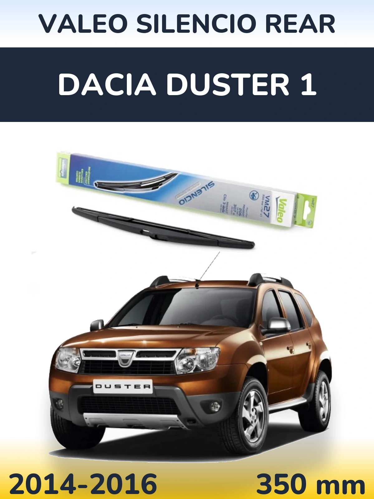 Rear wiper blade Valeo Silencio Rear 350 мм for Dacia Duster 1 2014-2016