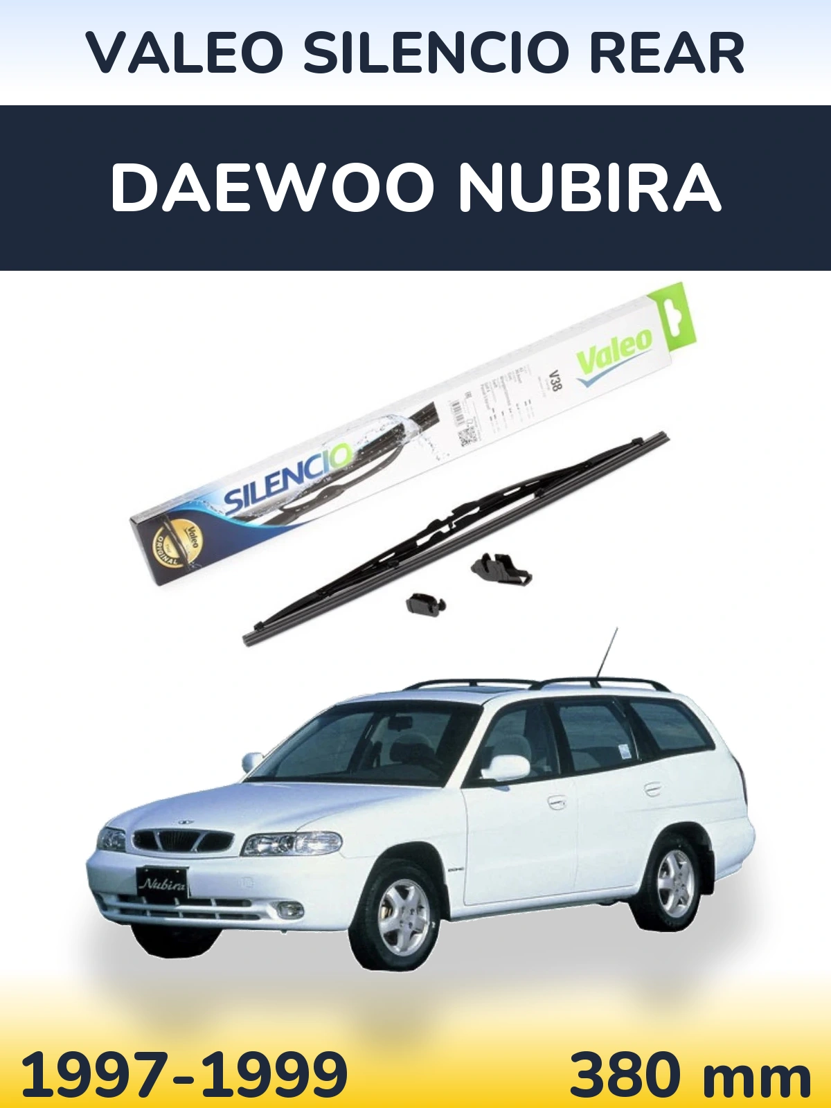 Tylna wycieraczka Valeo Silencio Rear 380 mm do Daewoo Nubira 1997-1999
