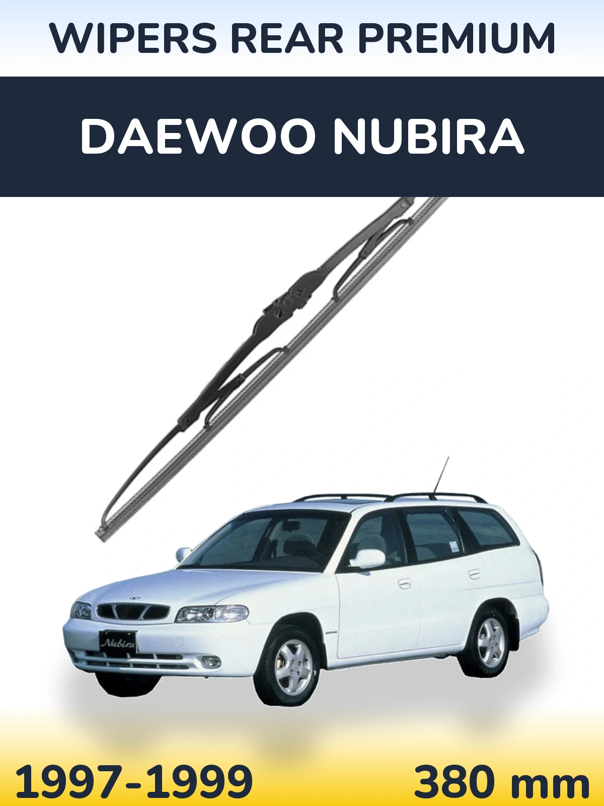 Rear wiper blade WIPERS REAR PREMIUM 380 мм for Daewoo Nubira 1997-1999
