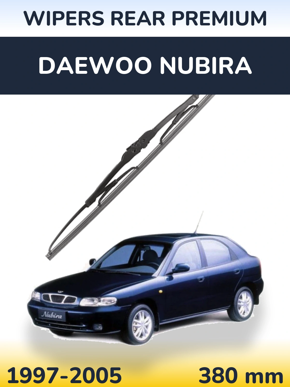 Rear wiper blade WIPERS REAR PREMIUM 380 мм for Daewoo Nubira 1997-2005