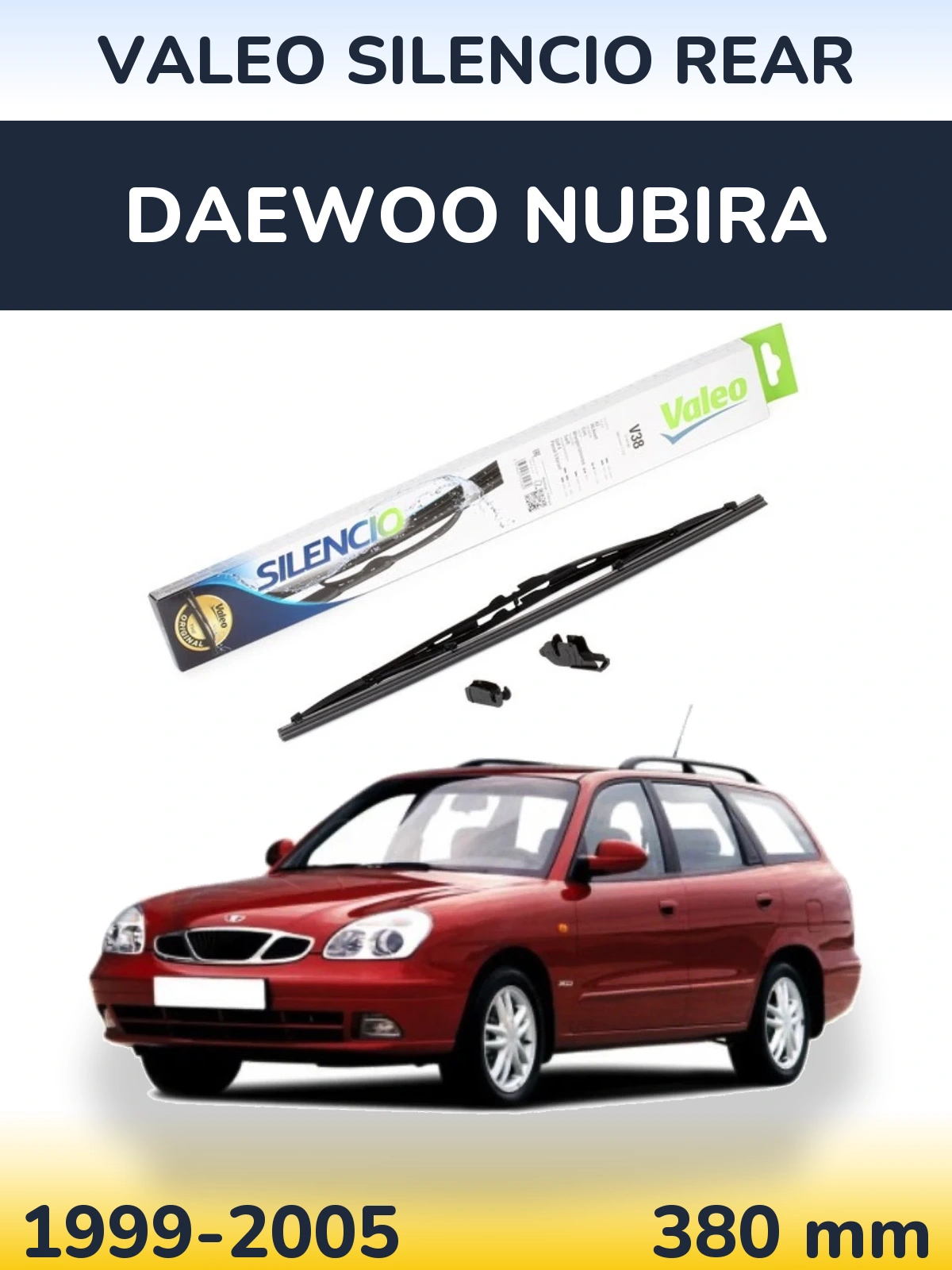 Tylna wycieraczka Valeo Silencio Rear 380 mm do Daewoo Nubira 1999-2005