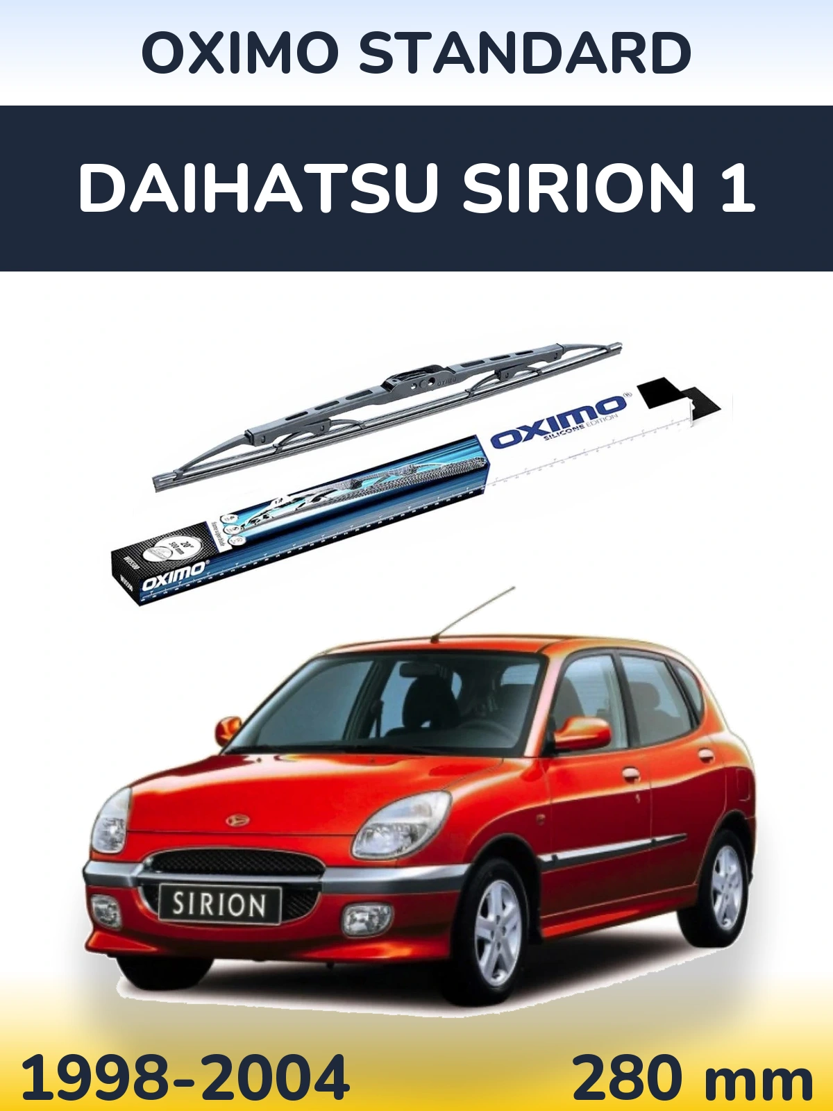Задний дворник Oximo Standard 275 мм для Daihatsu SIrion 1 1998-2004