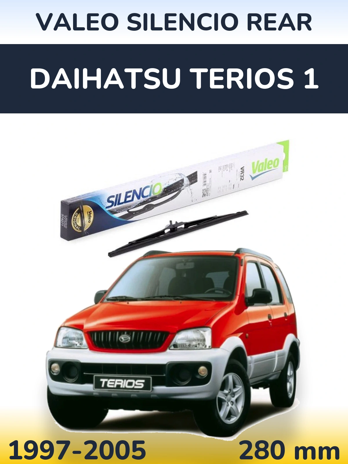 Tylna wycieraczka Valeo Silencio Rear 280 mm do Daihatsu Terios 1 1997-2005