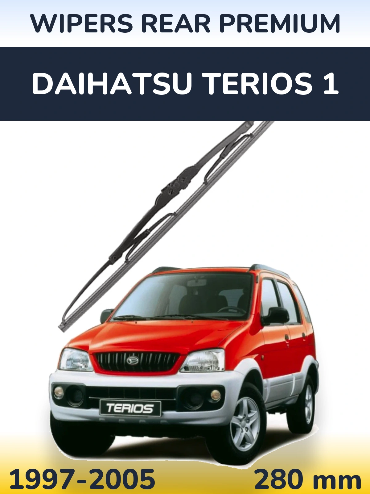 Rear wiper blade WIPERS REAR PREMIUM 280 мм for Daihatsu Terios 1 1997-2005