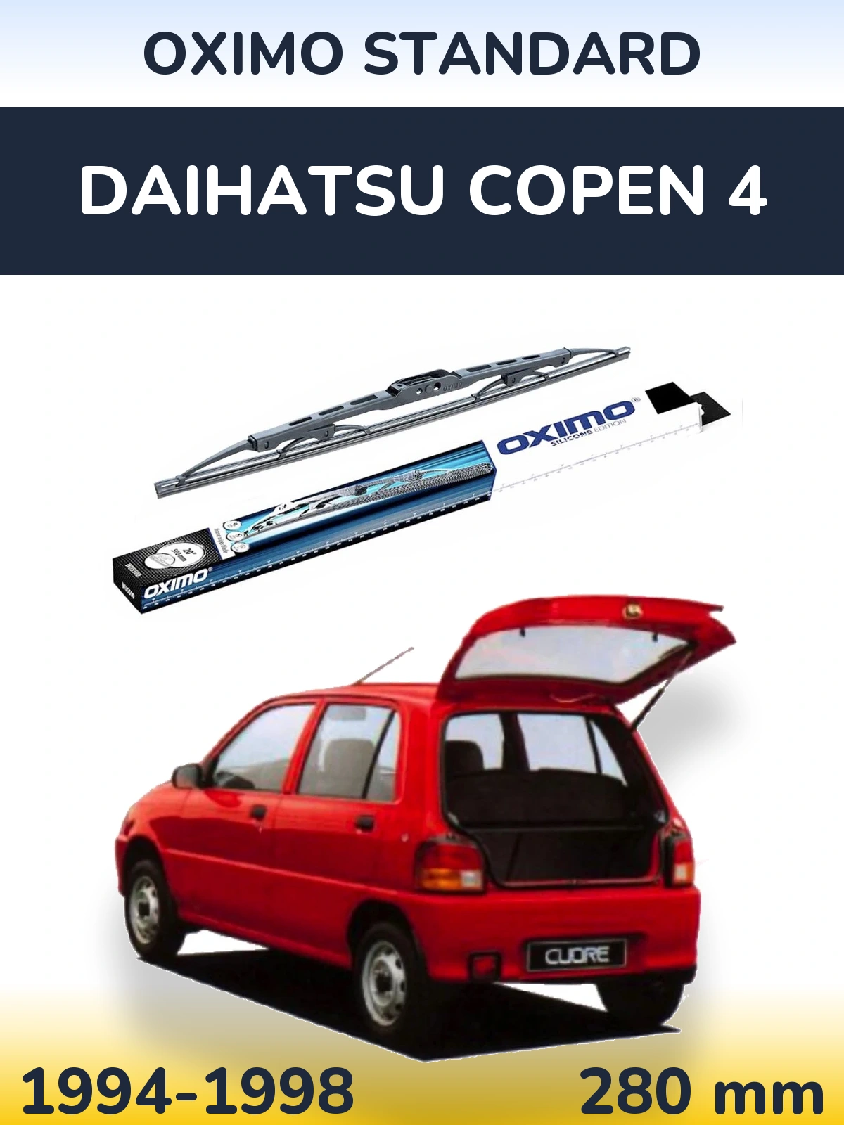 Rear wiper blade Oximo Standard 275 мм for Daihatsu Copen 4 1994-1998