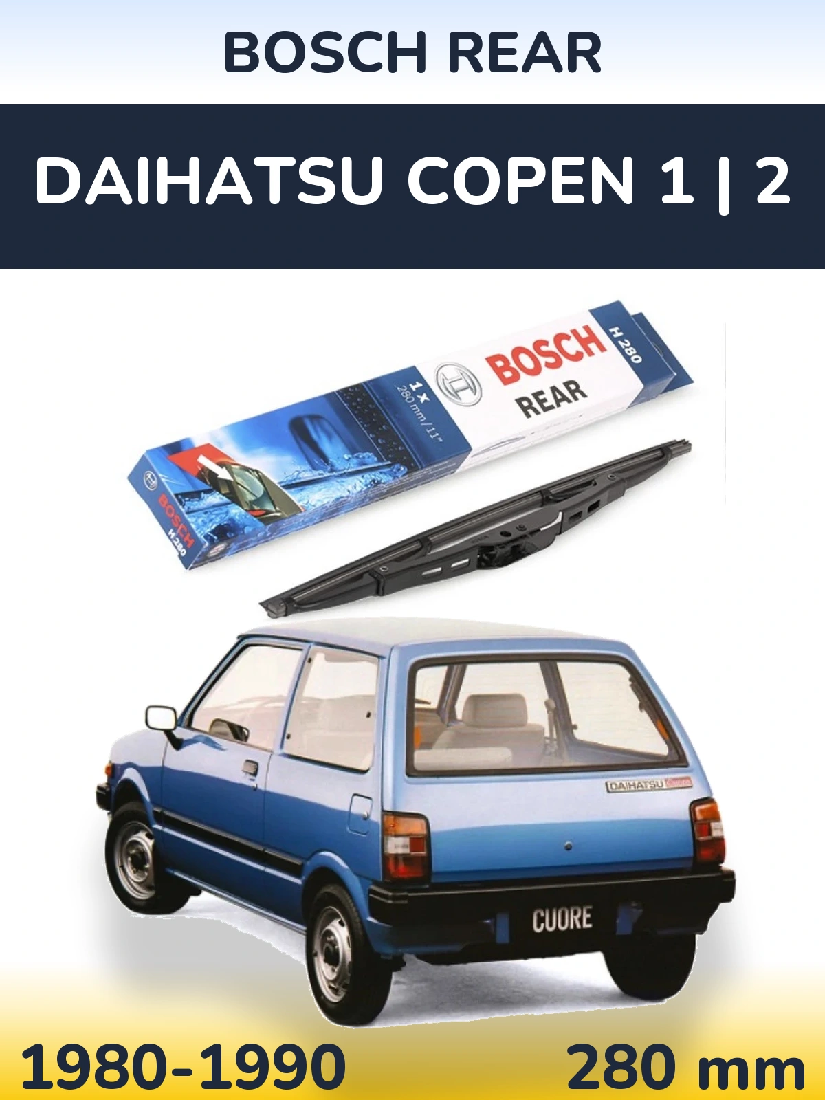 Tylna wycieraczka BOSCH Rear 280 mm do Daihatsu Copen 1 | 2 1980-1990