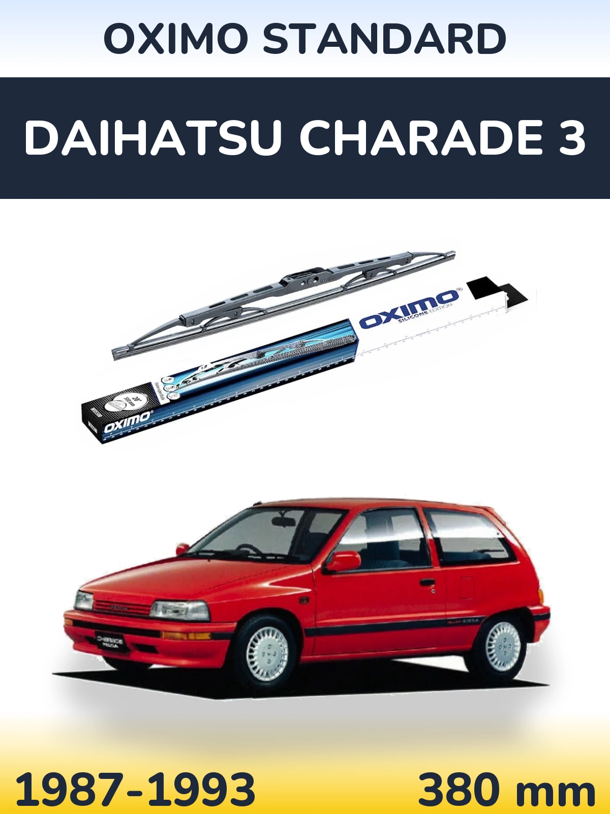 Rear wiper blade Oximo Standard 375 mm for Daihatsu Charade 3 1987-1993