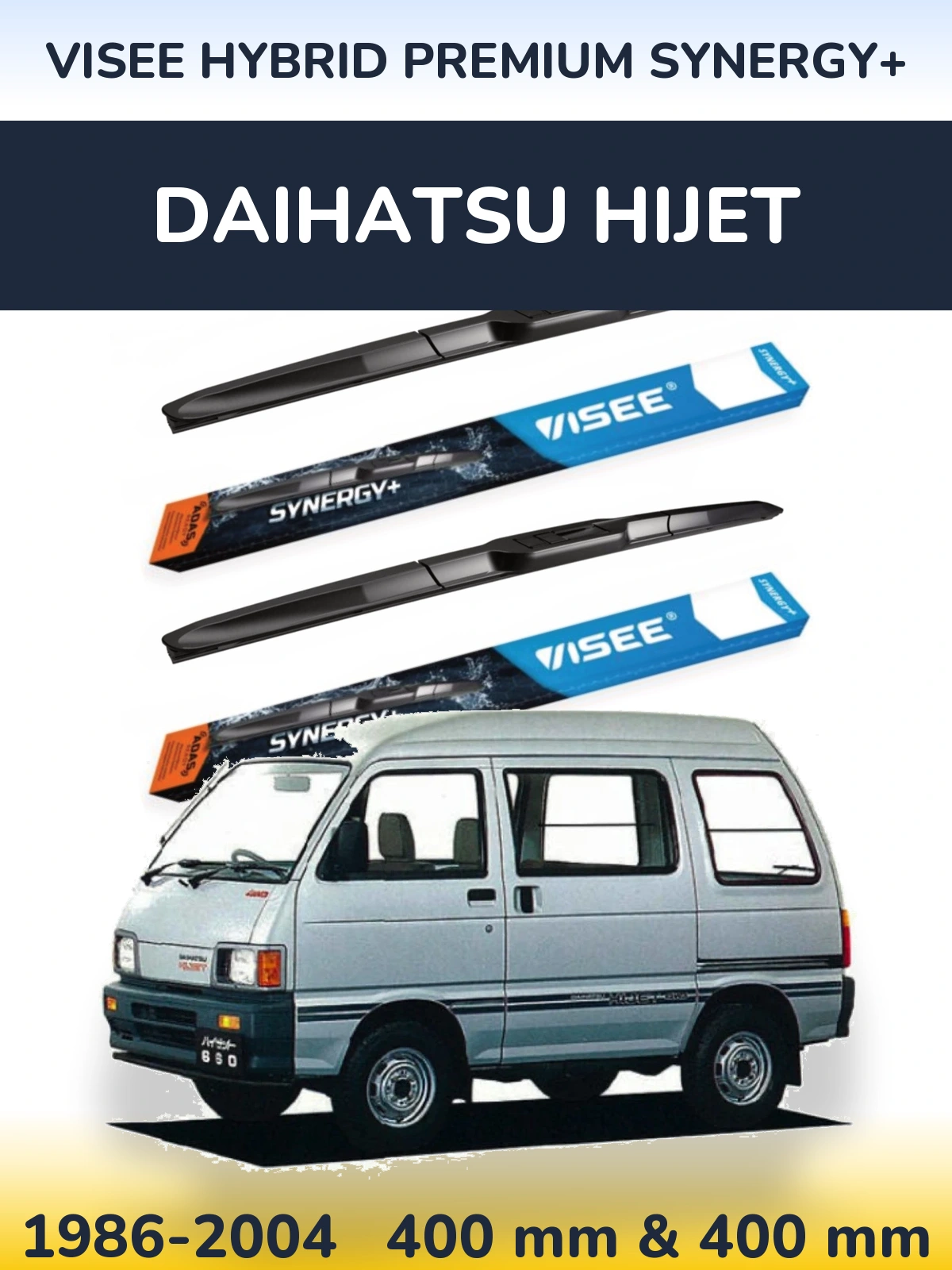 Комплект передніх щіток VISEE HYBRID PREMIUM SYNERGY+ 400 & 400 мм для Daihatsu HiJet 1986-2004