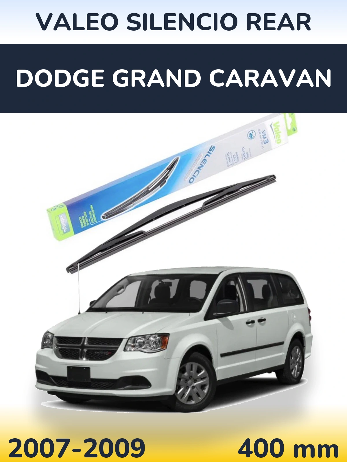 Задний дворник Valeo Silencio Rear 400 мм для Dodge Grand Caravan 2007-2009