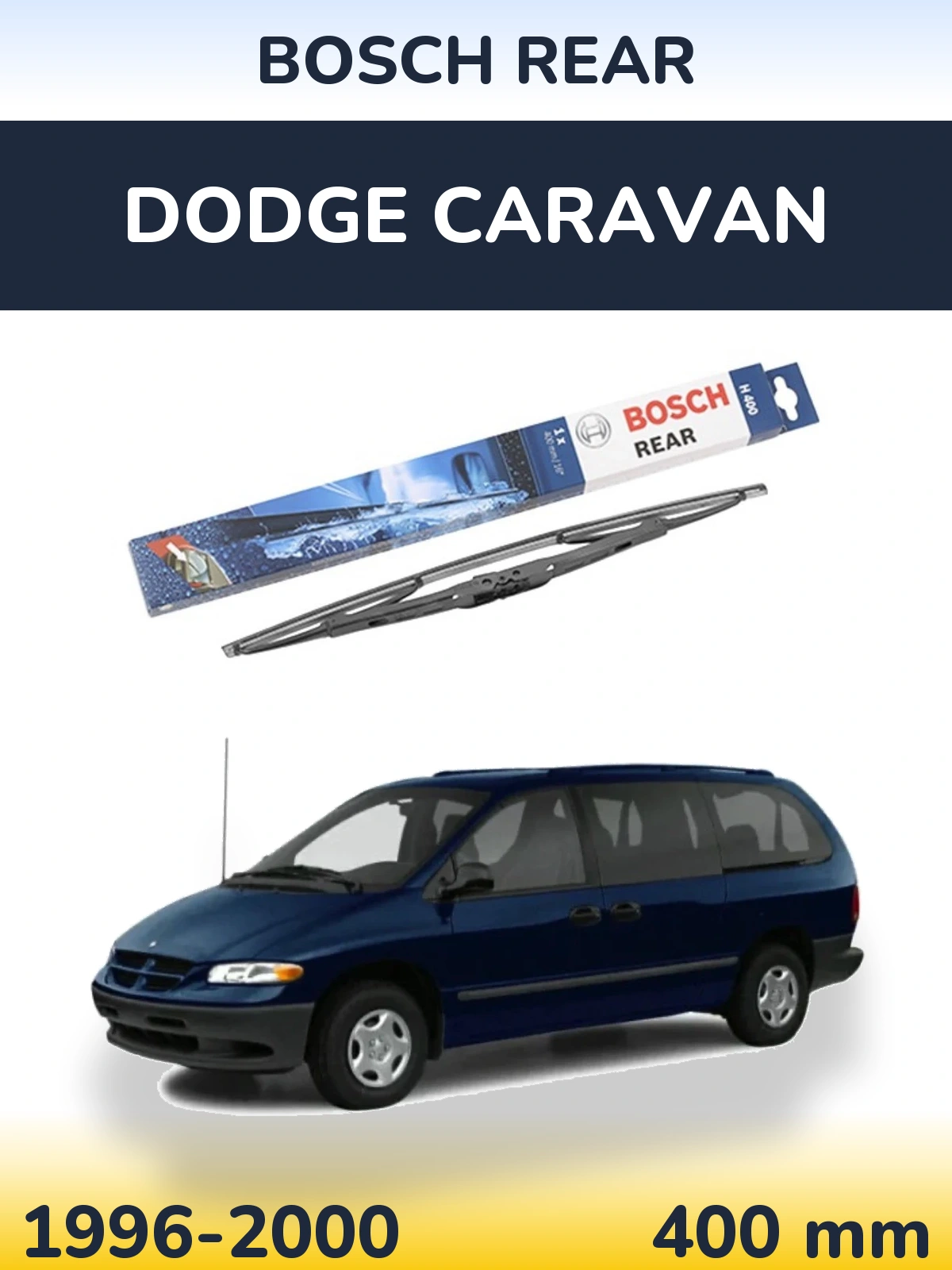 Rear wiper blade BOSCH Rear 400 мм for Dodge Caravan 1996-2000