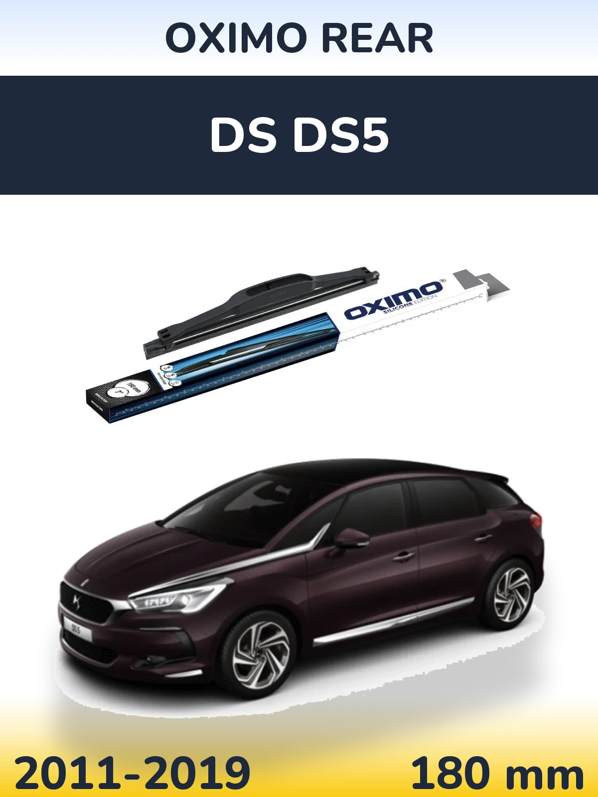 Rear wiper blade Oximo Rear 180 mm for DS DS5 2011-2019