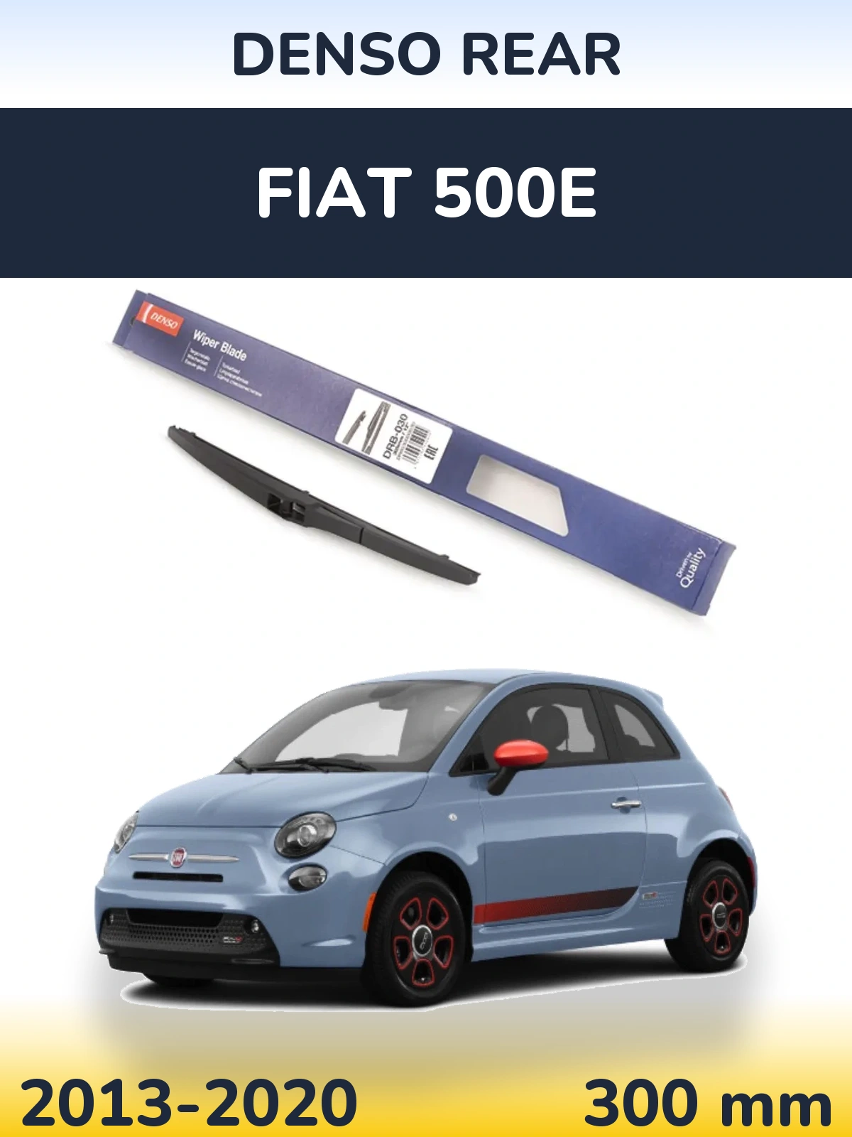 Rear wiper blade Denso Rear 300 мм for Fiat 500e 2013-2020
