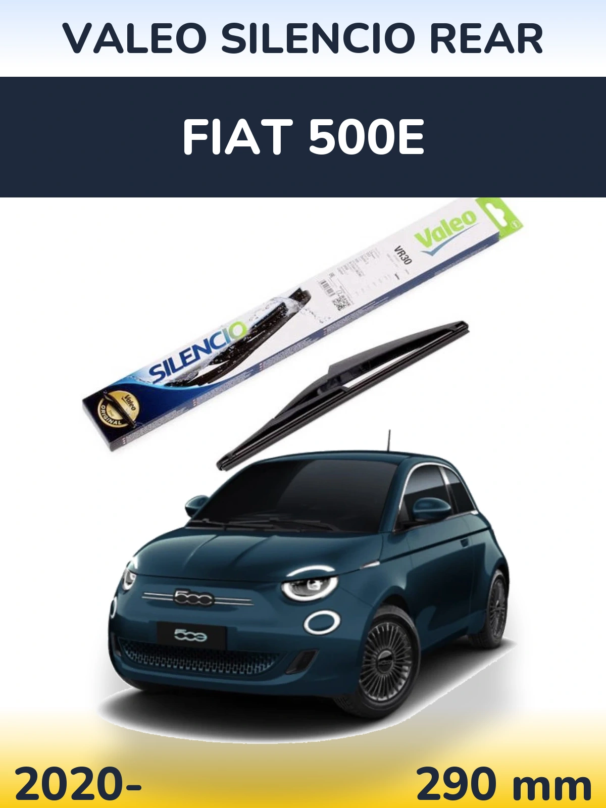 Rear wiper blade Valeo Silencio Rear 290 мм for Fiat 500e 2020-2026